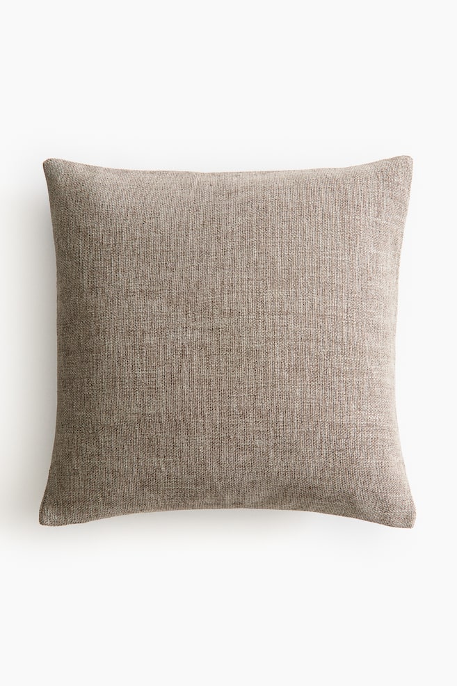 Chenille Cushion Cover - Dusty taupe/Dark brown/Light dusty green/Cream/Dusty blue/Light taupe/Light gray - 1