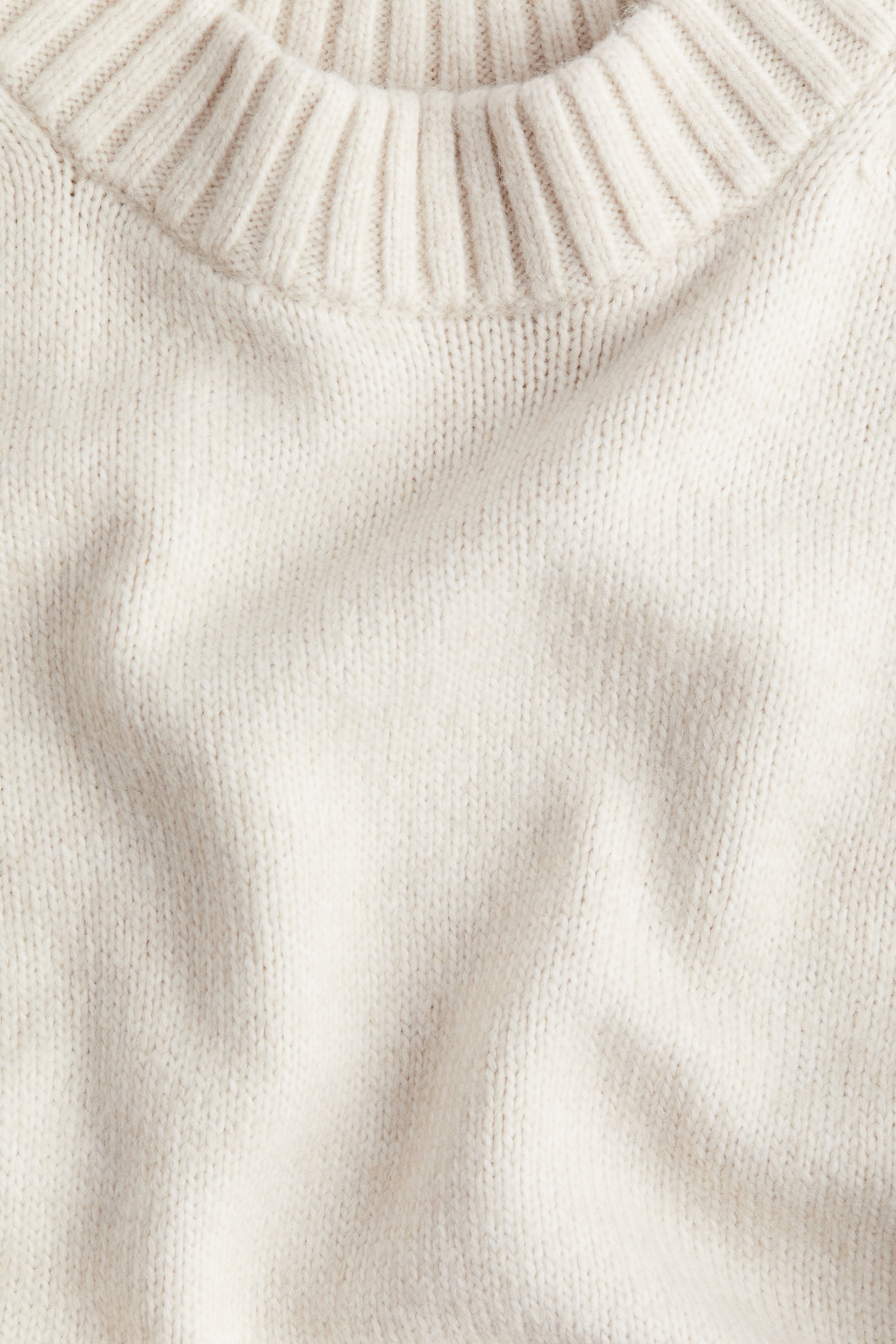 Knitted dress - Light beige/Grey marl - 4