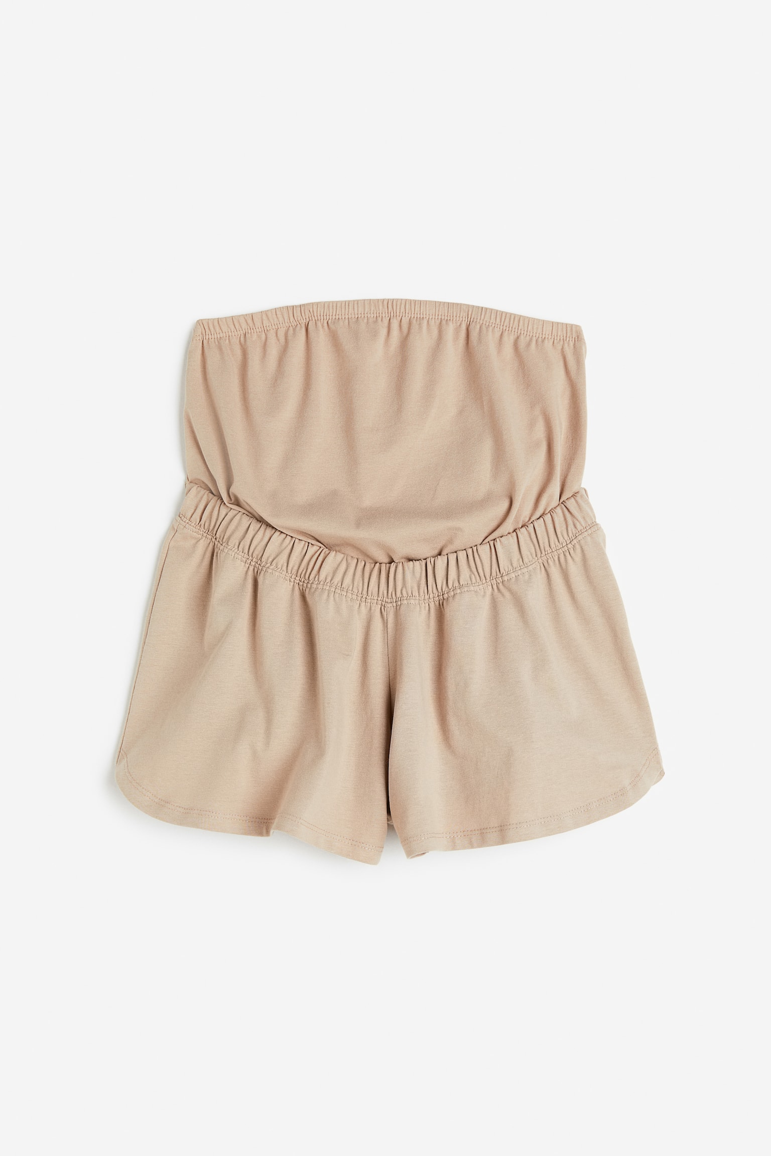 MAMA Cotton Jersey Shorts - Beige/Black/Green - 1