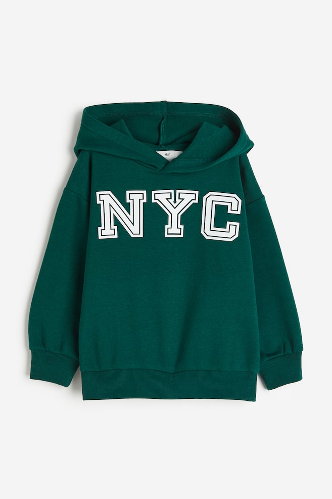 Printed hoodie - Dark green/NYC/Turquoise/Dragon/Black/Spaceship/Red/Go Team/dc - 1