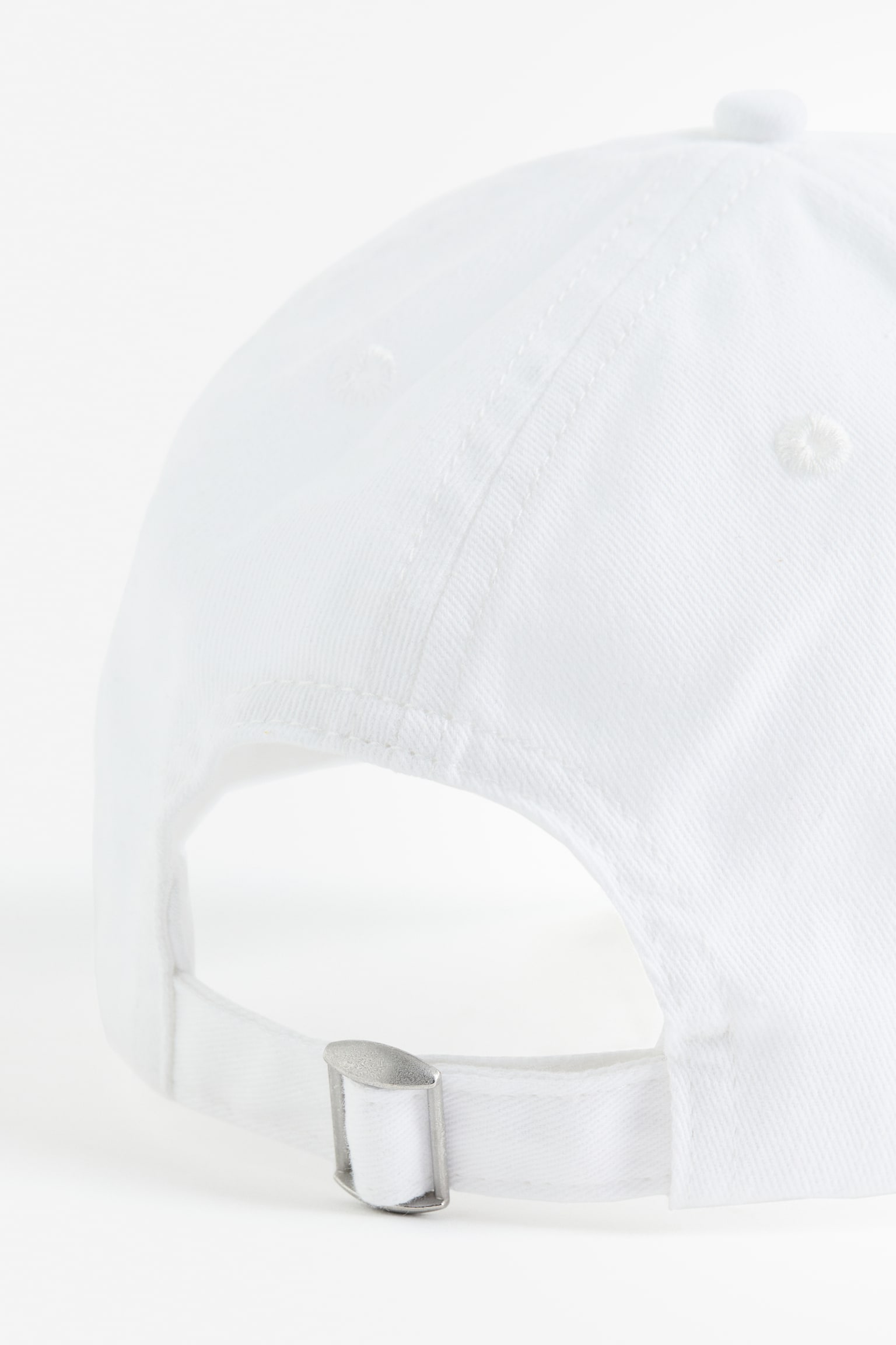 Cotton twill cap - White/Black - 2