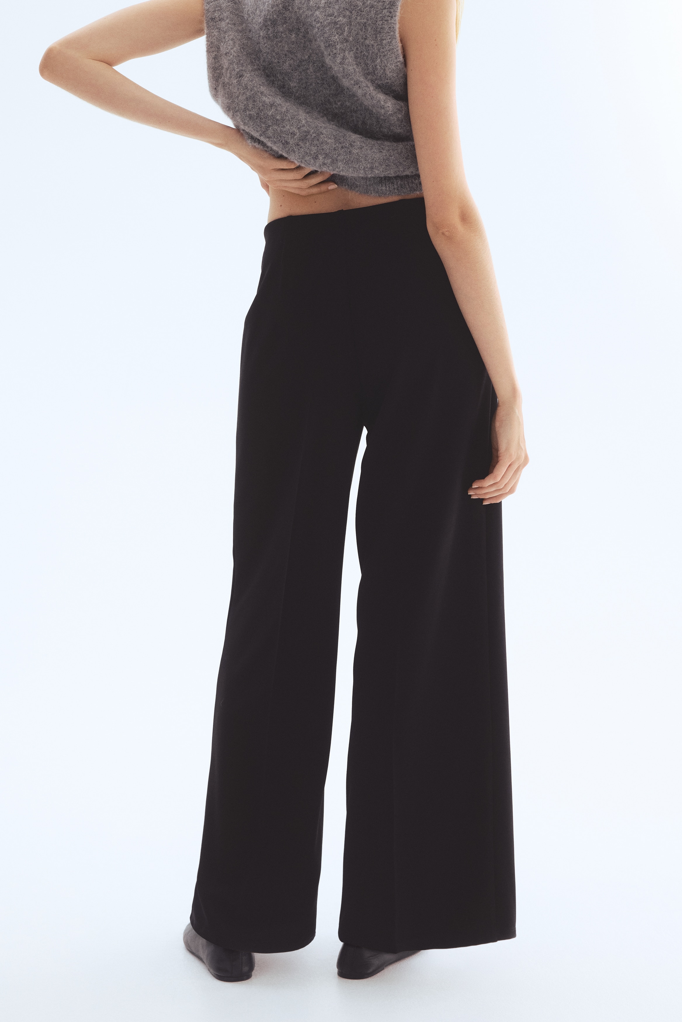 Straight-Leg Pants - Black - Ladies | H&M US Straight-Leg Pants - Black - Ladies | H&M US