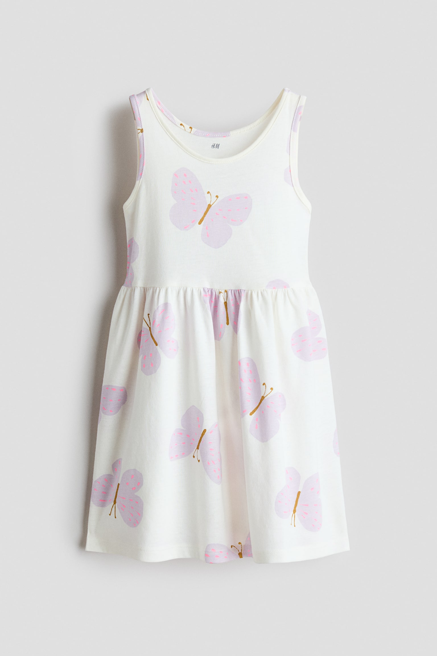 Ladybug Dress - White/butterflies/Multicolored/striped/Cream/floral/Light blue/floral/Cream/butterflies/Light blue/striped/White/watermelons/White/La Dolce Vita/White/pink floral/Light blue/butterflies/Light pink/fruit/Light blue/bows/Light pink/unicorns/Light green/cherries/Light green/hearts/Beige/leopard print/Yellow/lemons/Light pink/strawberries/Light pink/swans/Peach/teddy bears/Cream/hearts - 1