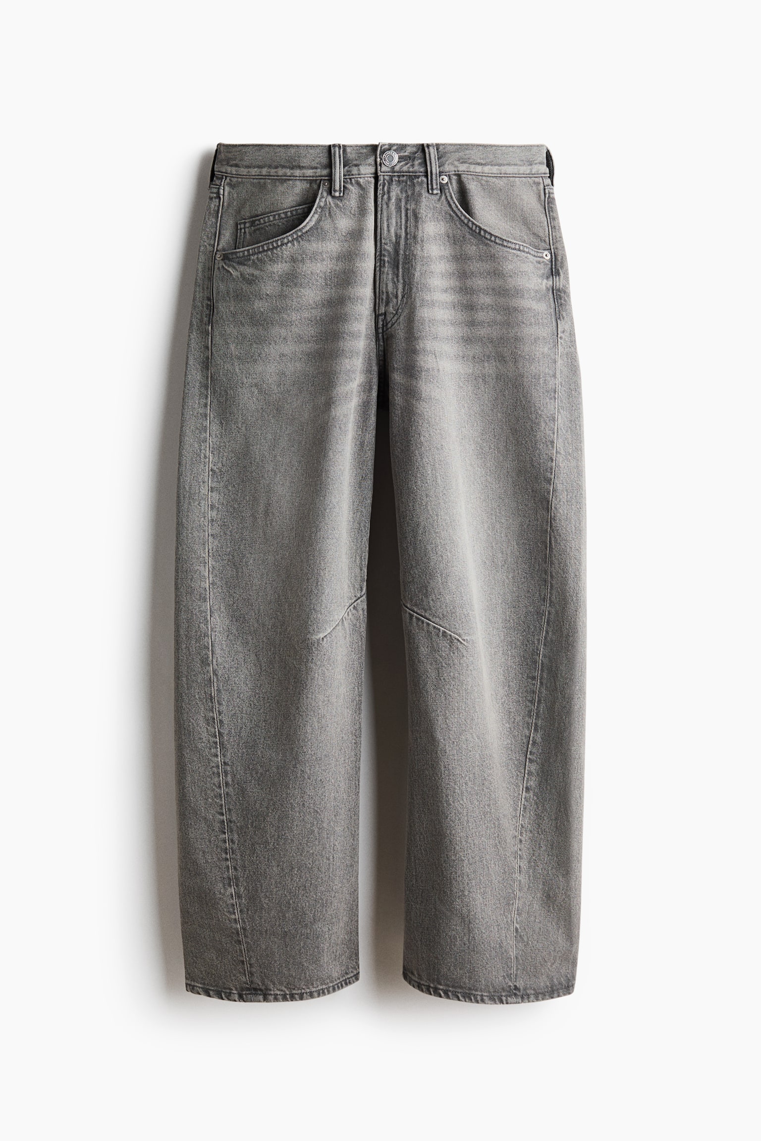 Loose-Fit Barrel-Leg Jeans - Denim gray/Light denim blue/Denim black - 1