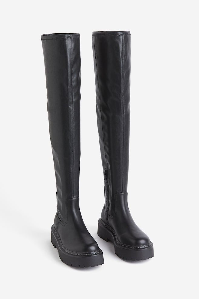 Over the knee-boots - Sort - 4