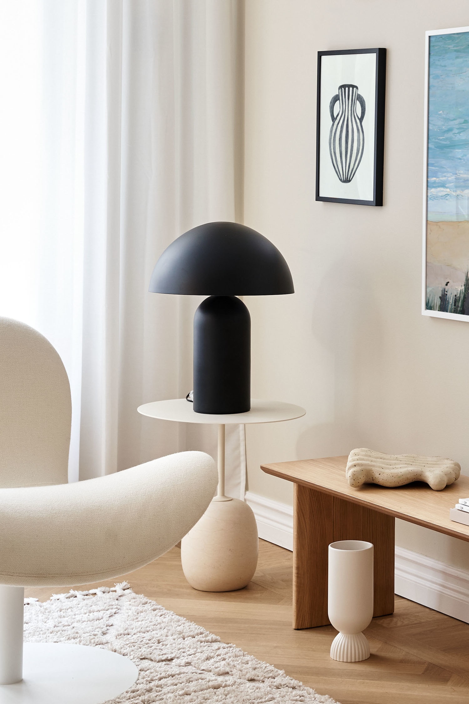 Vase From Cos Poster - Black/beige