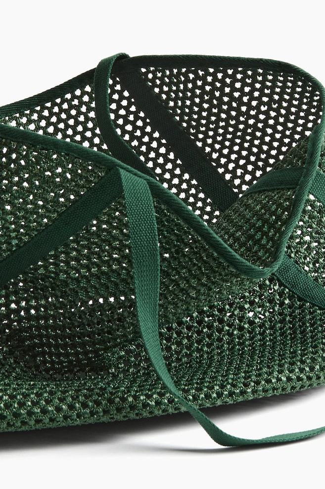 Strandnetztasche - Dunkelgrün/Dunkelbraun - 3