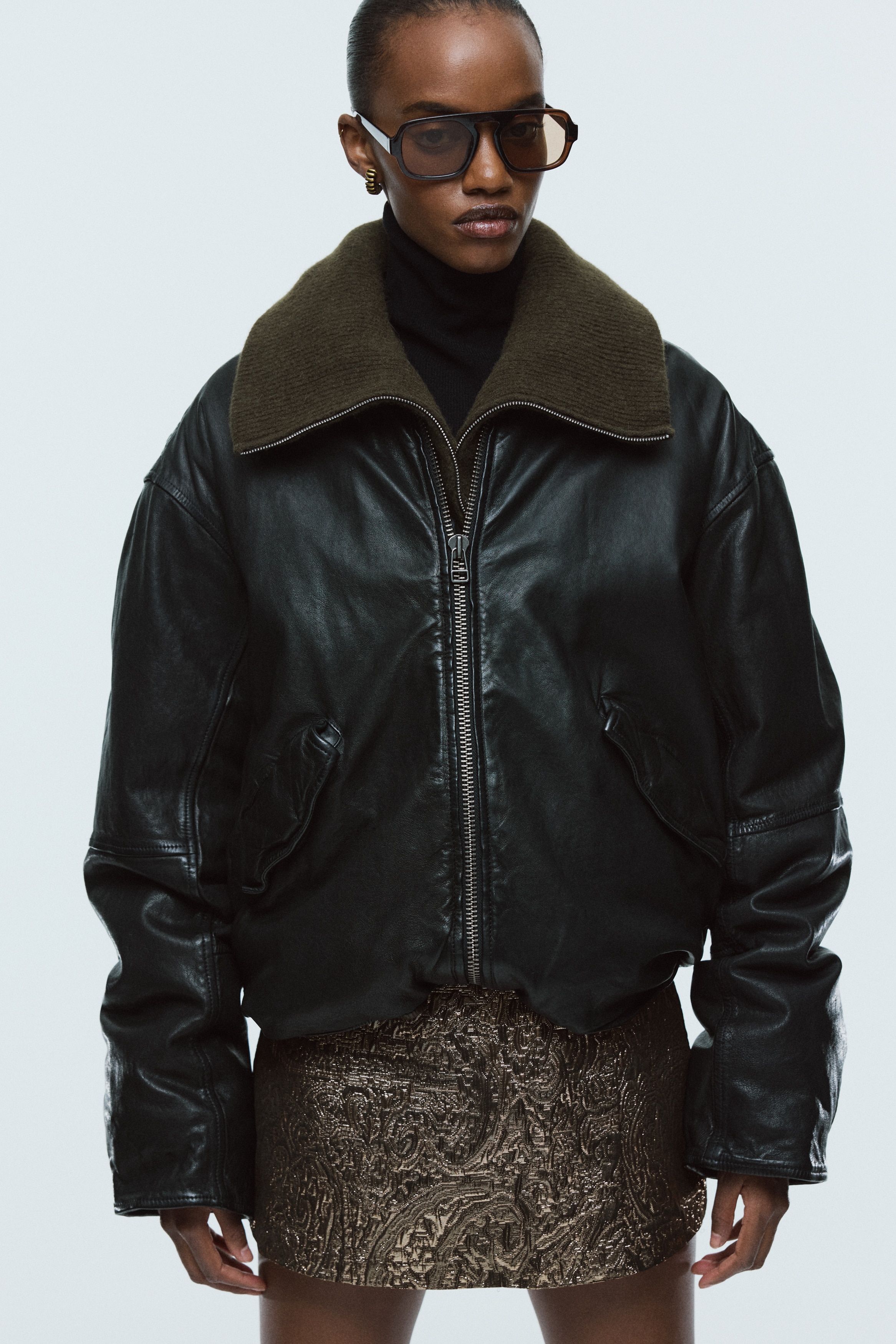 Jacquard-Weave Skort - Silver-colored - Ladies | H&M US