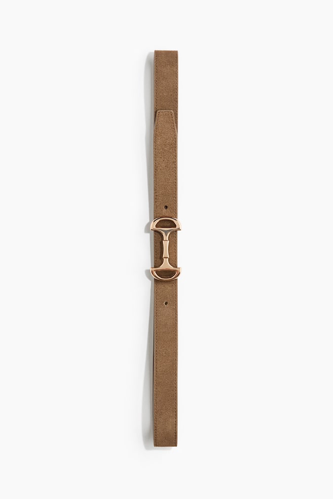 Leather Belt - Brown/Dark brown - 1