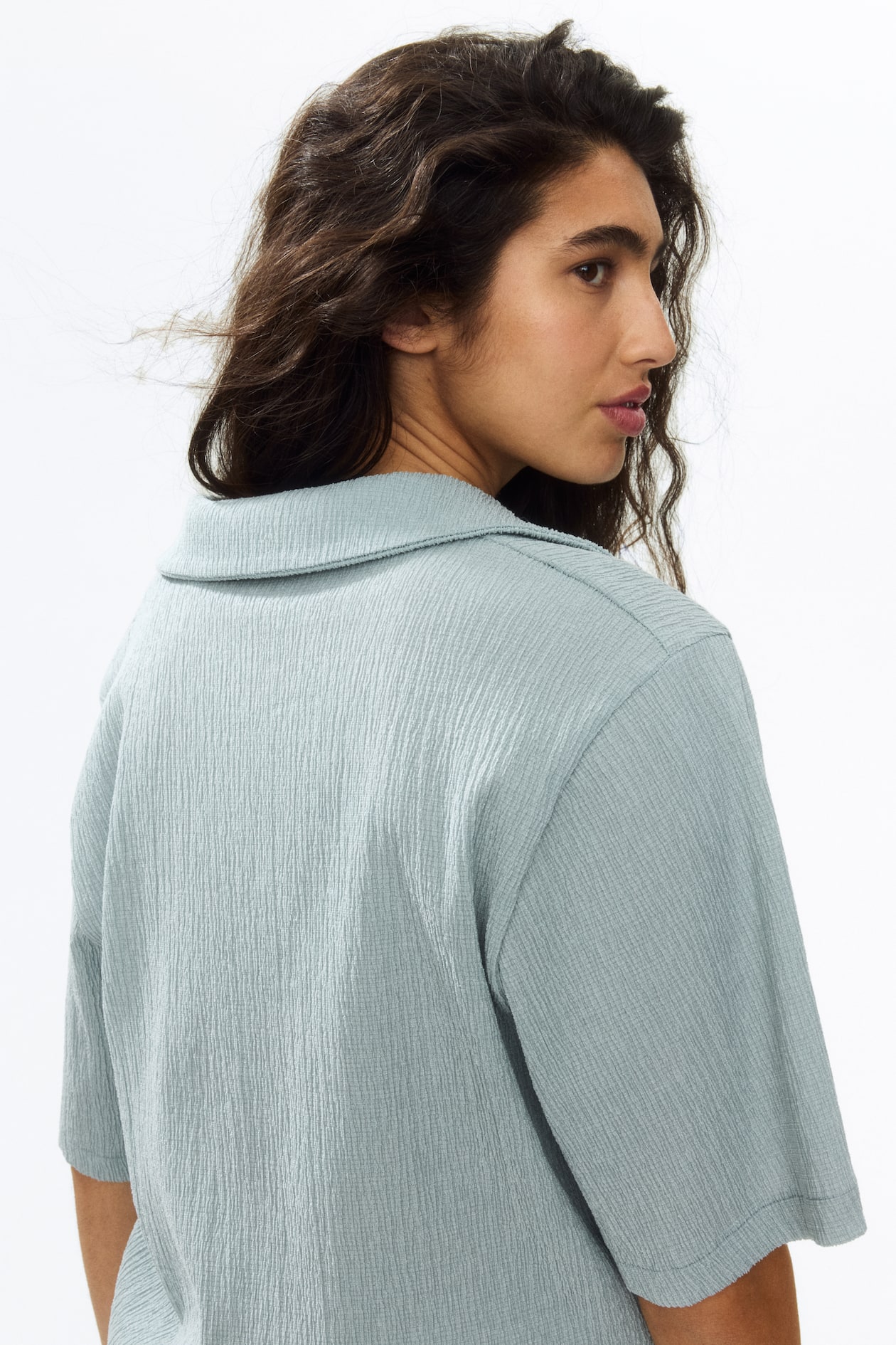 Crinkled Polo Shirt - image 2