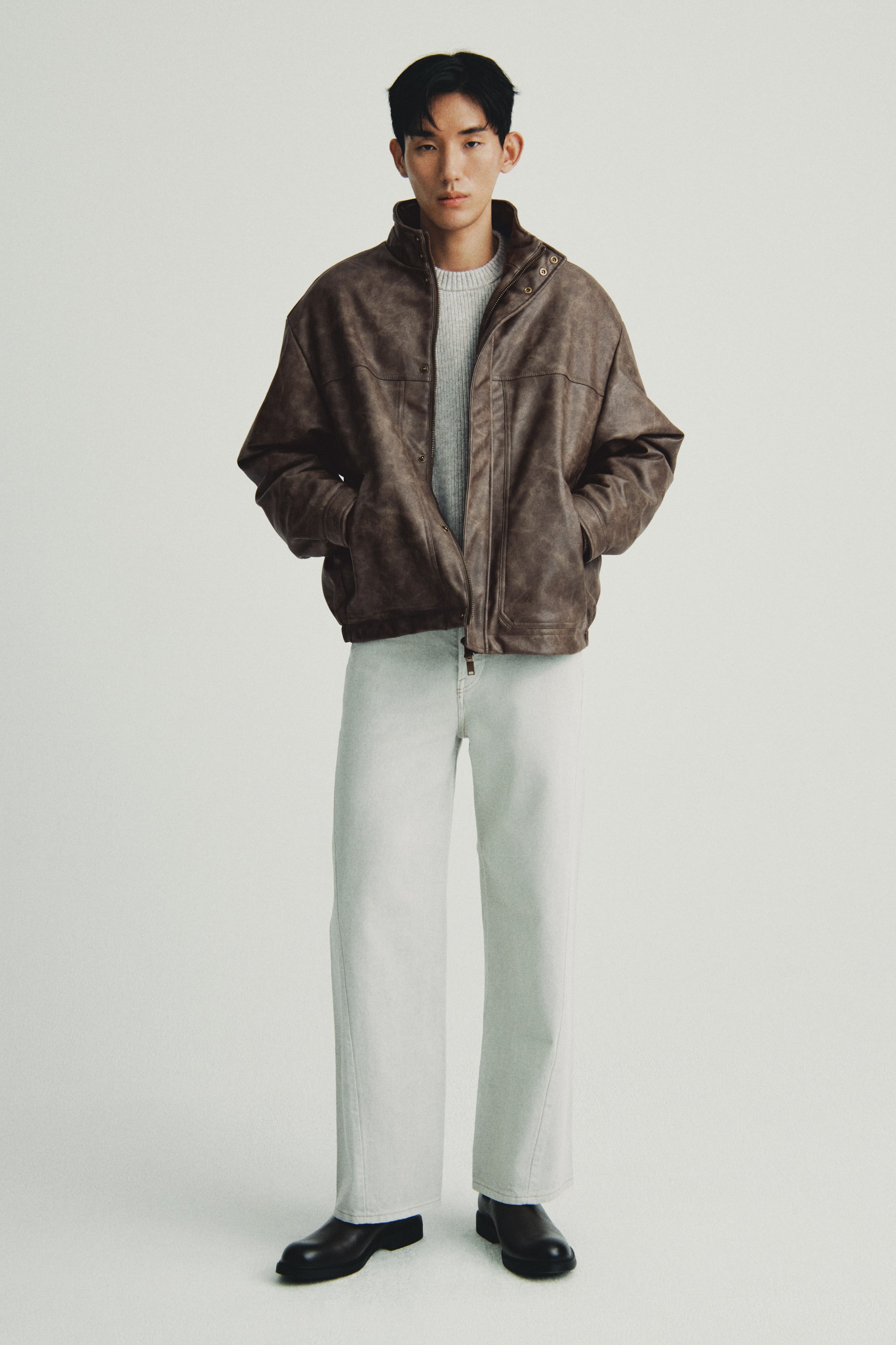 拡大画像を表示: パッデッドコーティングジャケット - ダークモール - Men | H&M JP 1