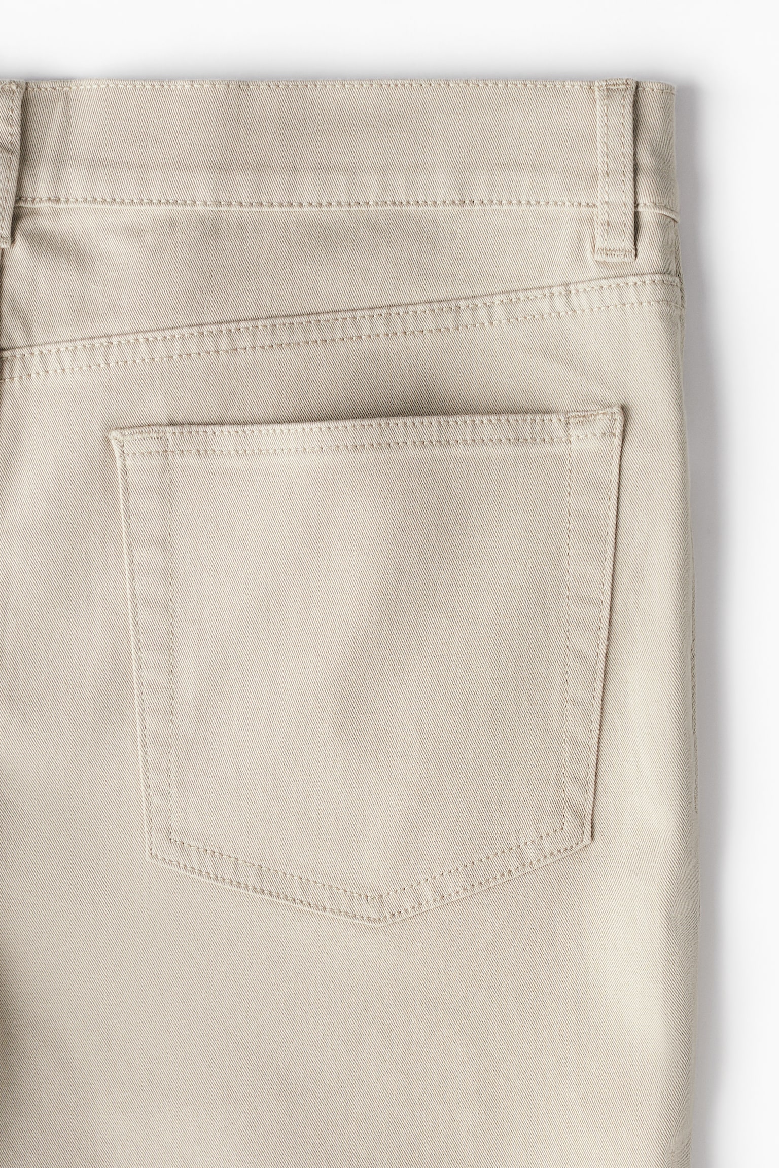 Slim Fit Cotton twill shorts - Beige/White/Beige - 6