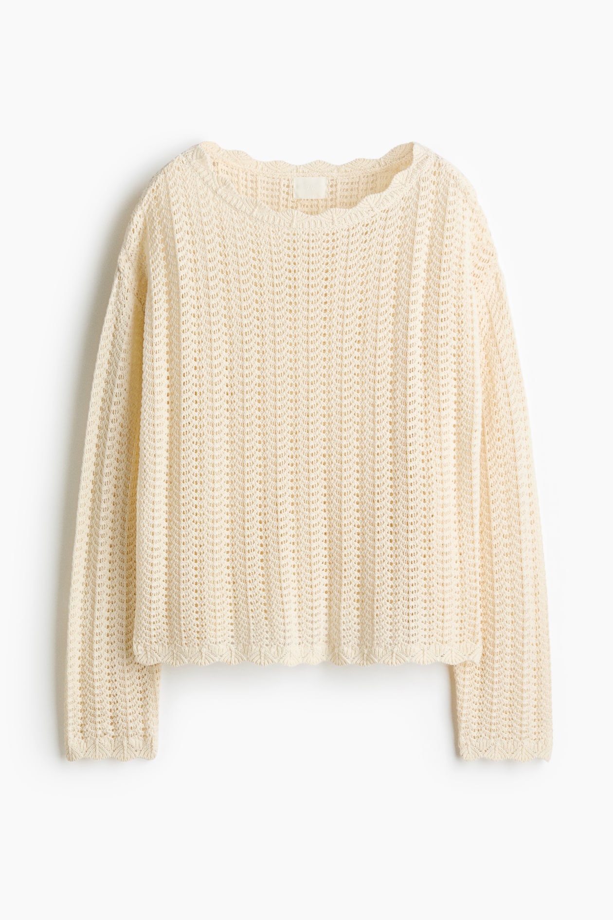 Pointelle-Knit Sweater