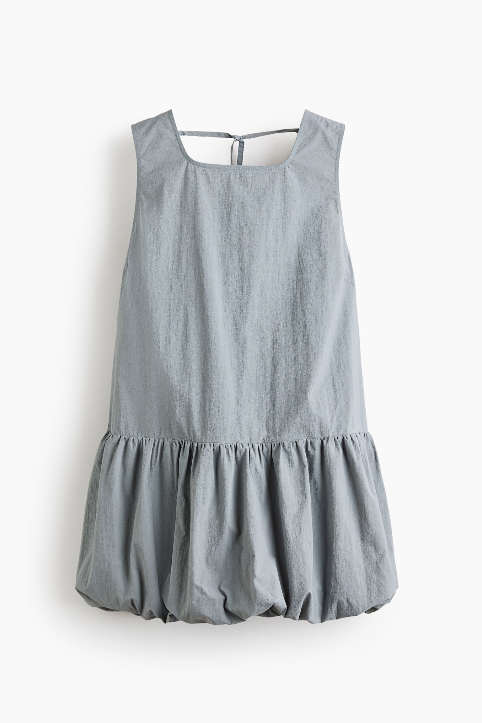 Long Bubble-Hem Top - Gray - 1