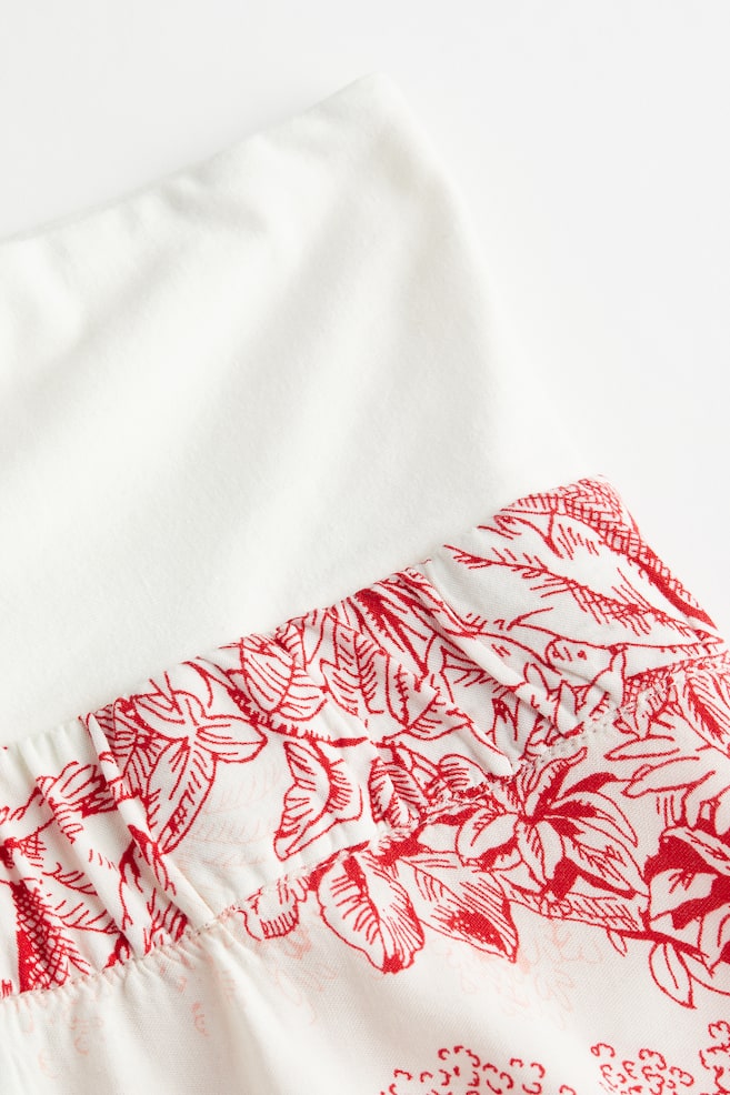 MAMA Shorts pull-on - Bianco/rosso fantasia/Blu acceso/righe/Crema/fiori/Verde kaki chiaro - 4