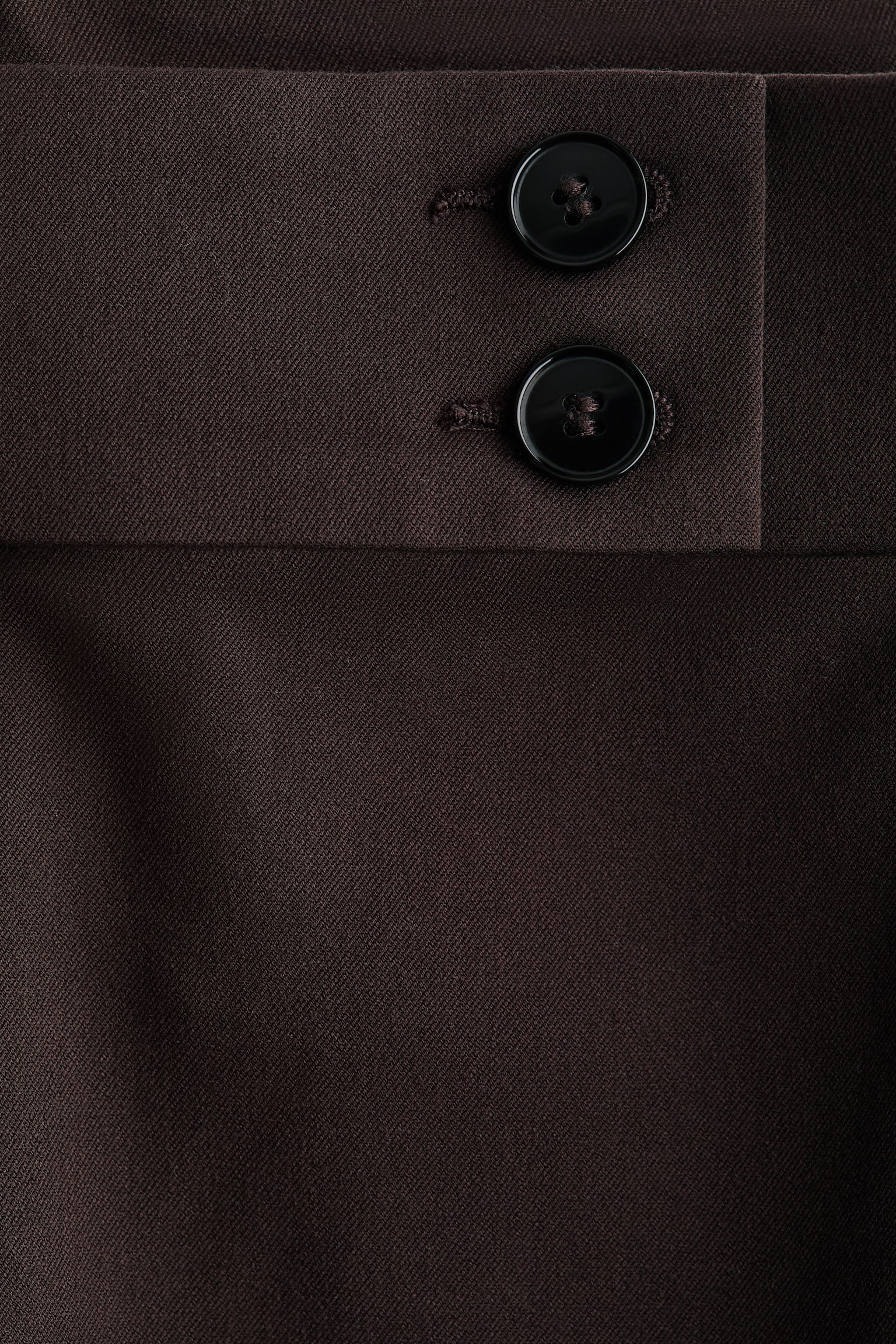 Bootcut-bukser i twill - Mørkebrun/Sort - 4