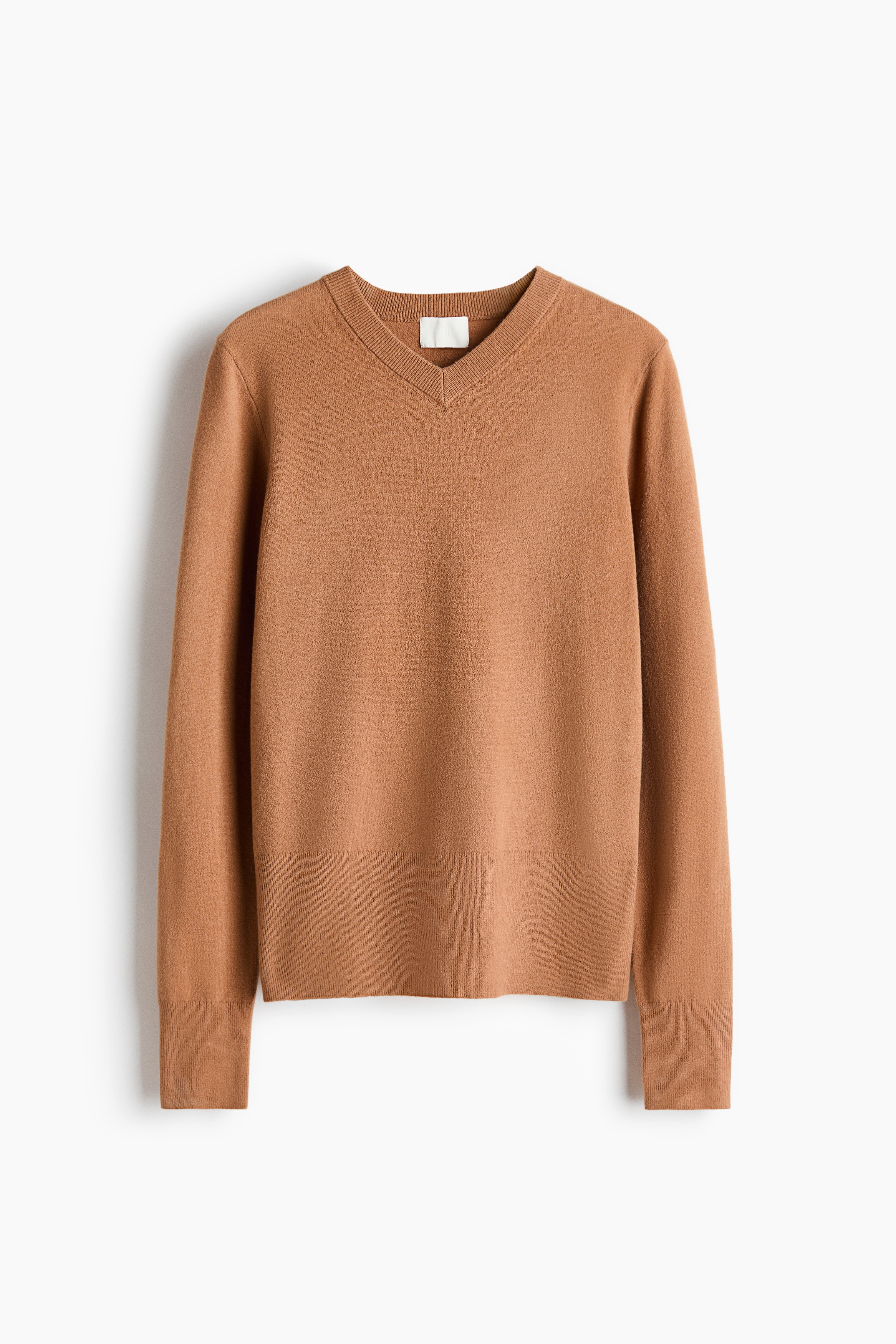 Chandail à encolure en V - Beige foncé/Grey marl