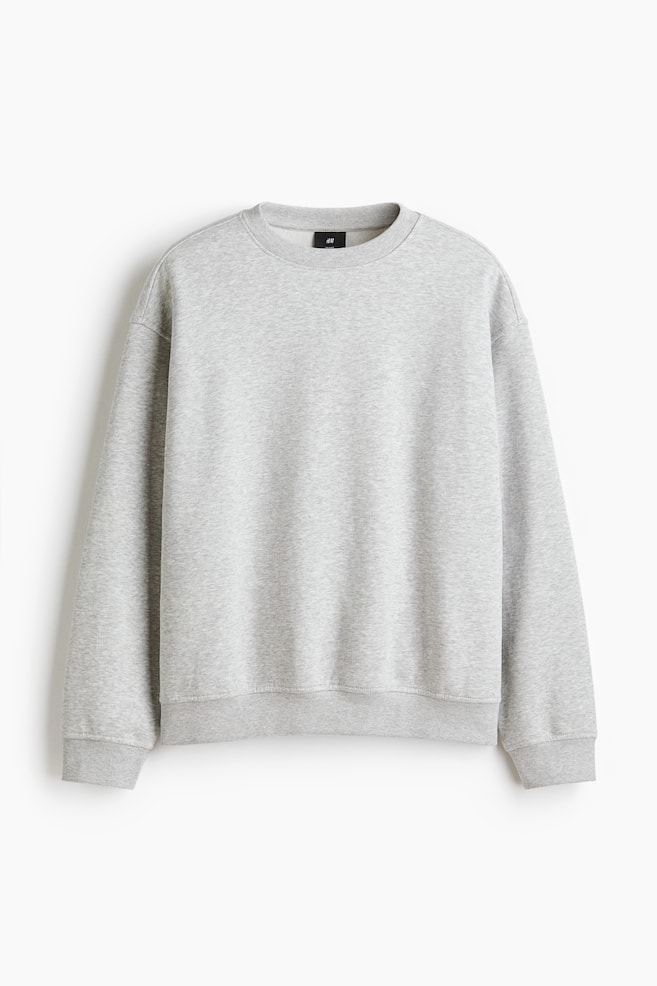 Loose-Fit Sweatshirt - Gray melange/Dark gray/Dark blue/Green/Light blue/Dusty khaki green/Pink/Green/White/Black/Brown/Brown - 1