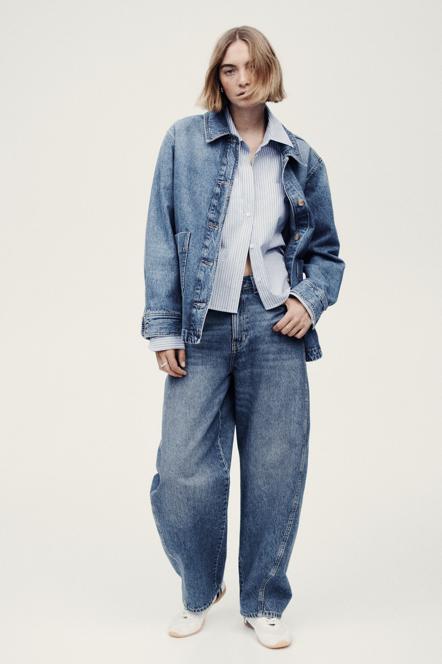 Denim shacket - Denim blue/Light denim blue/Dark denim blue - 9