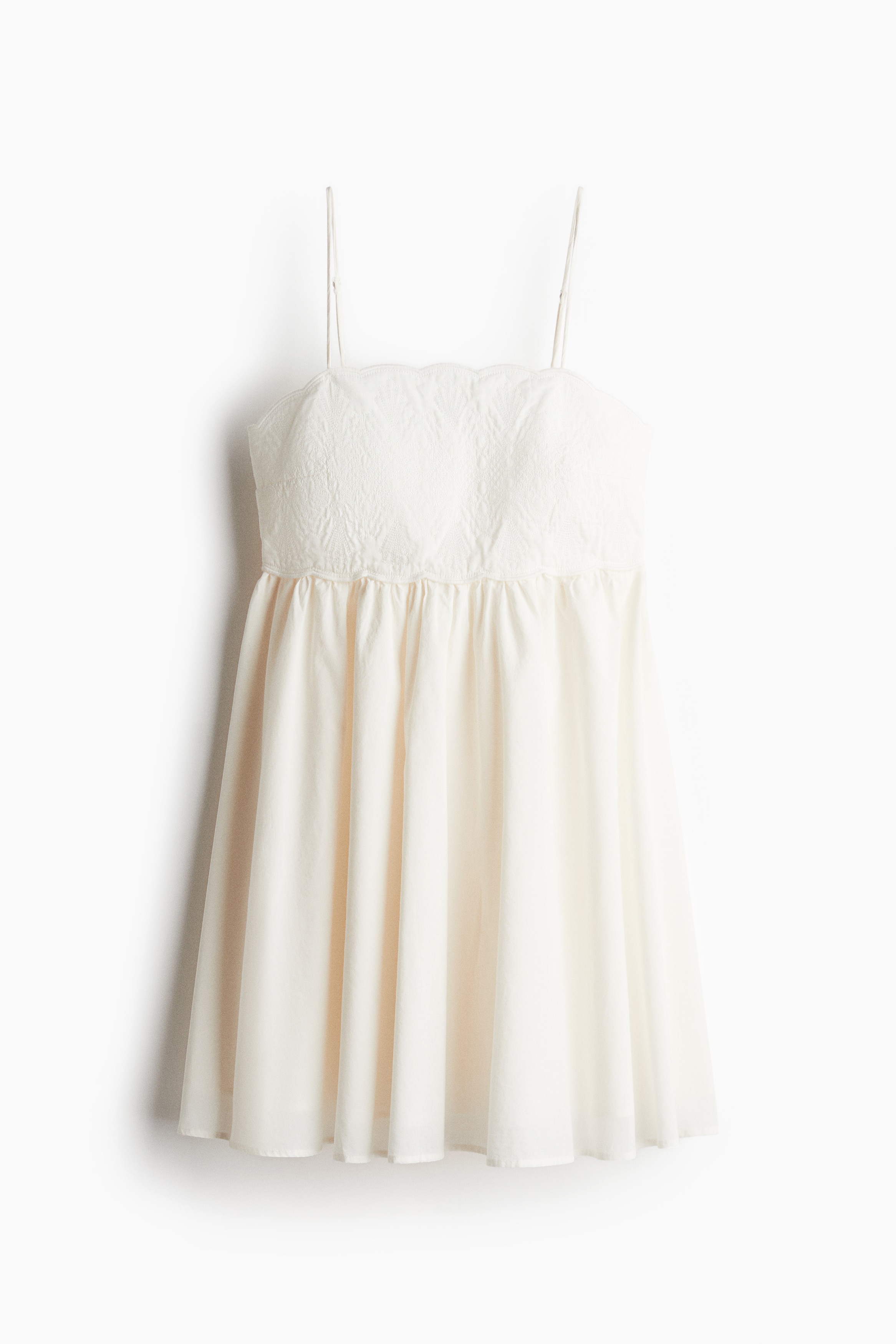 Robe avec corsage brodé - Blanc