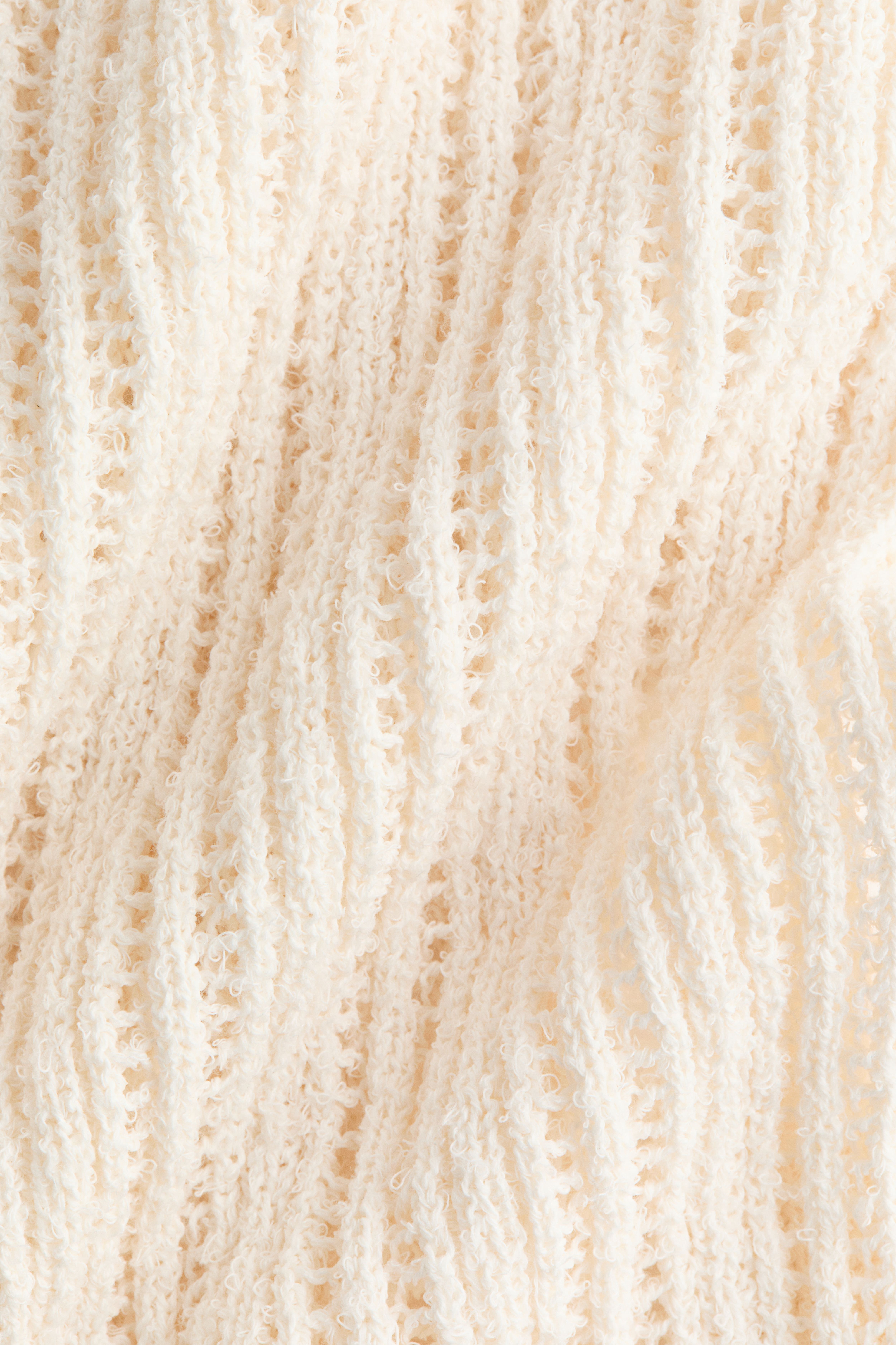 Wide-Leg Crochet-Look Pants