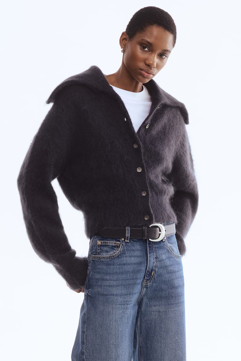 Mohair-blend cardigan