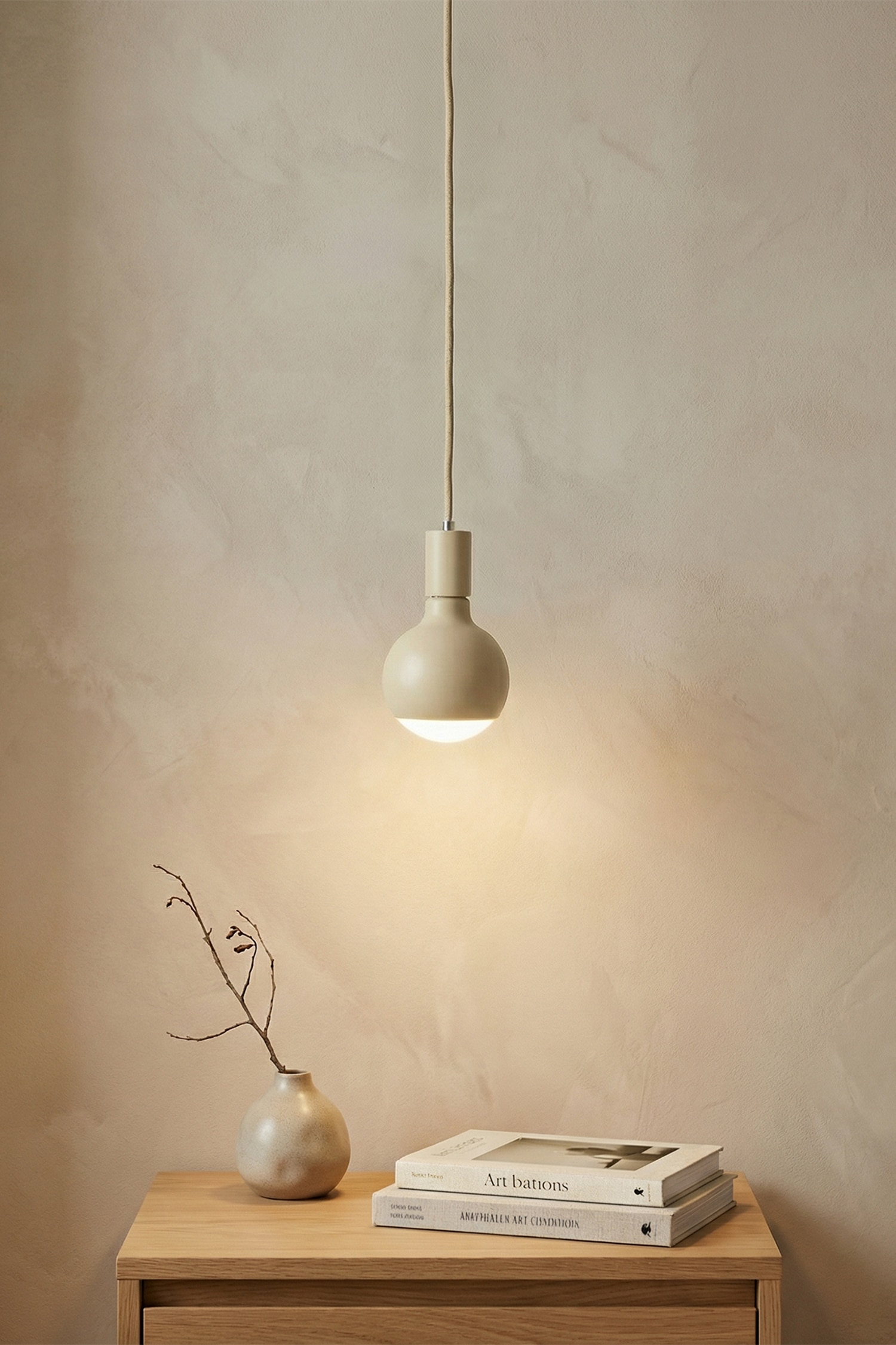 Suspension Filotto Metallico avec ampoule - Beige