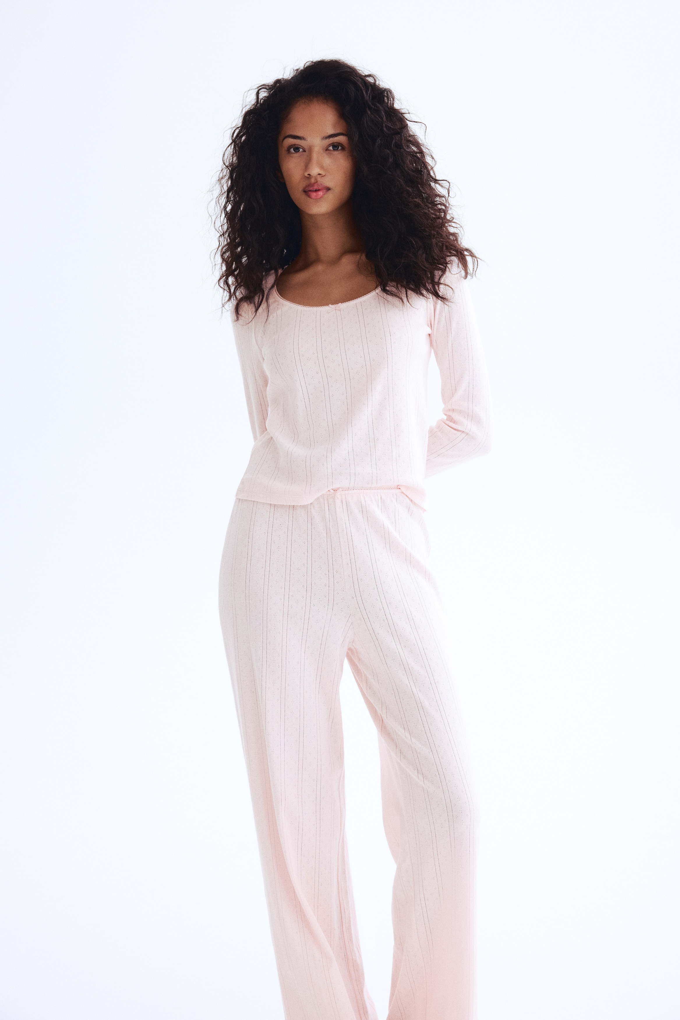 Cotton pointelle pyjamas