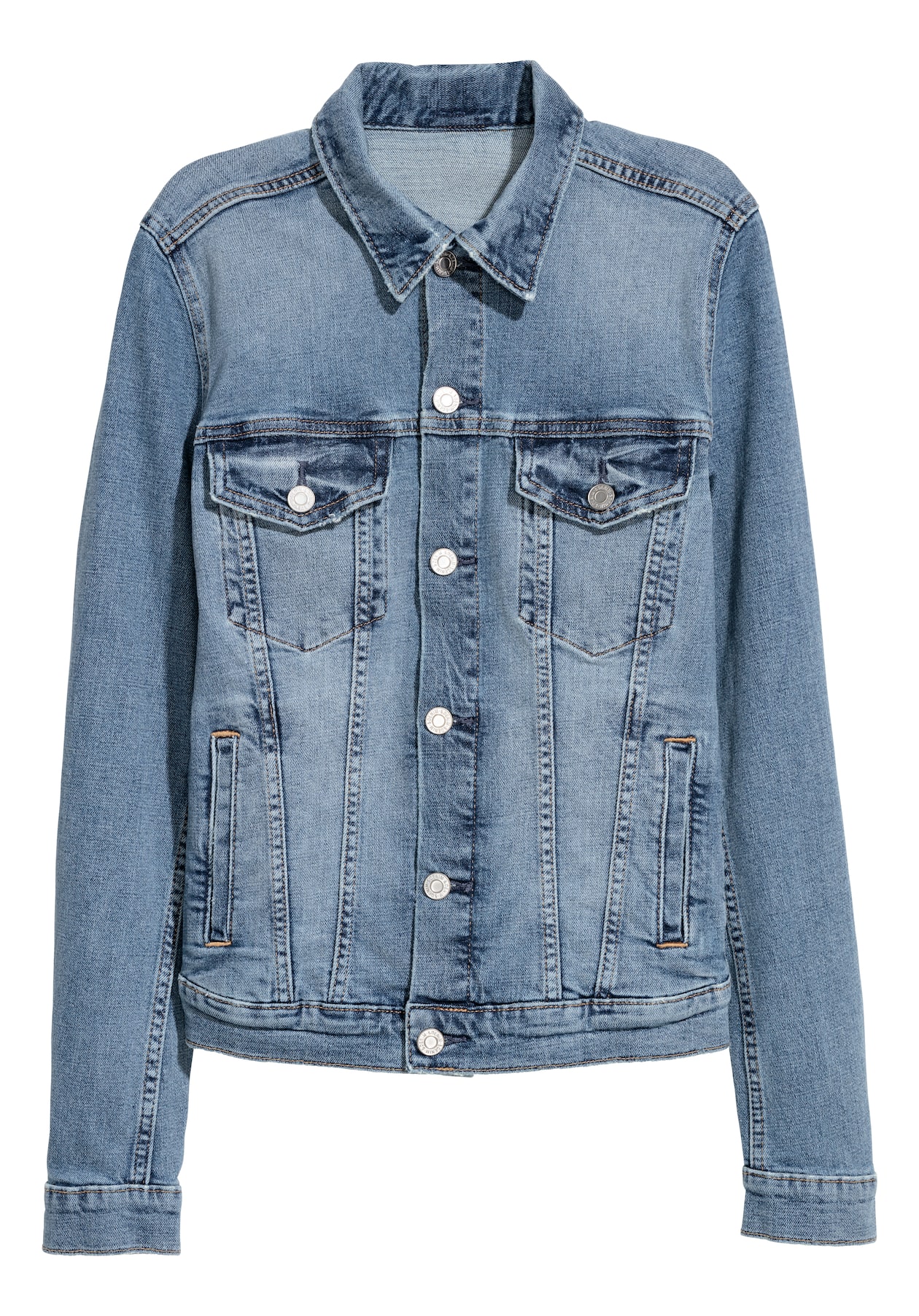 Denim Jacket - Long sleeve - Short - Denim blue - Ladies | H&M US