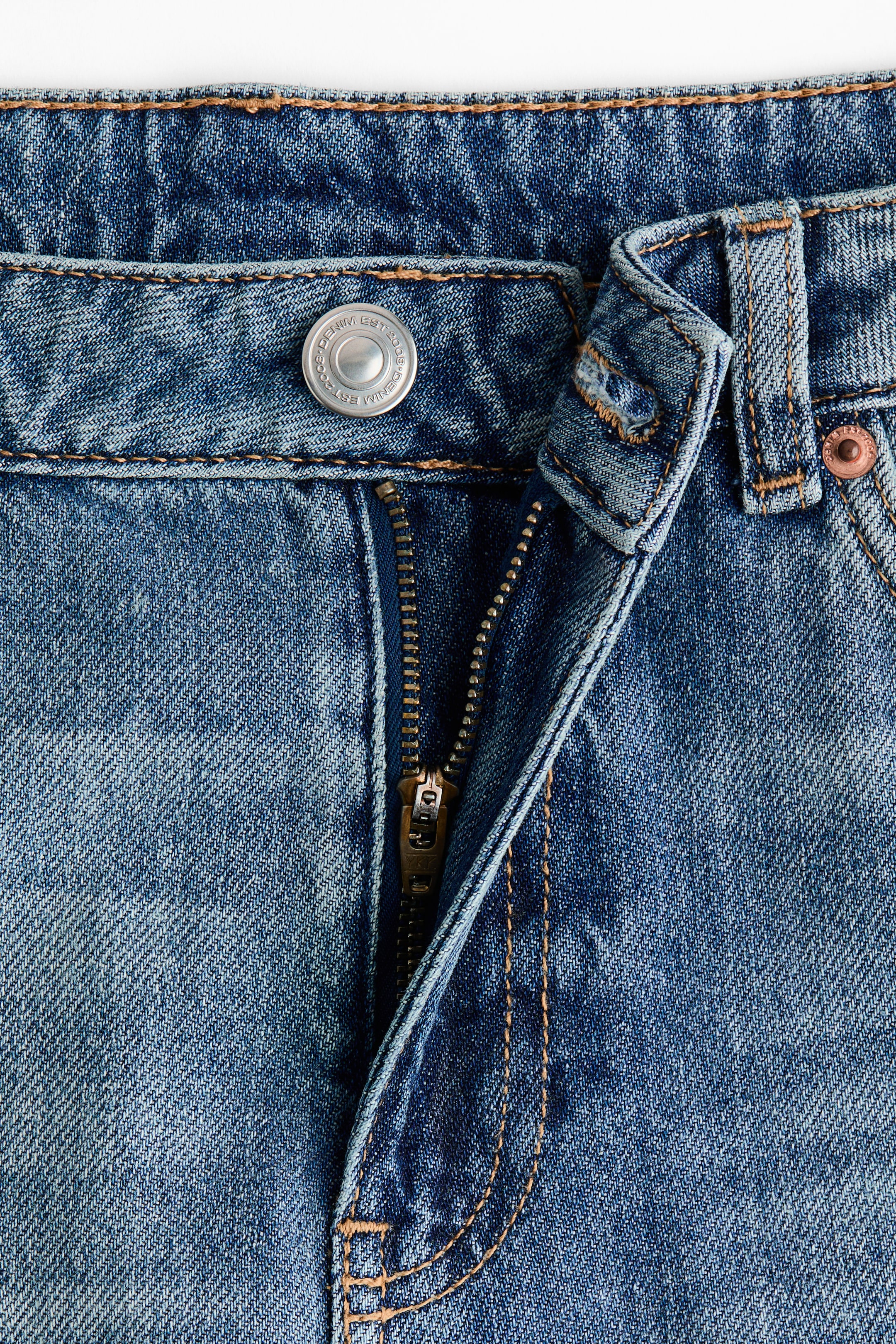 Wide-Leg Regular-Waist Jeans