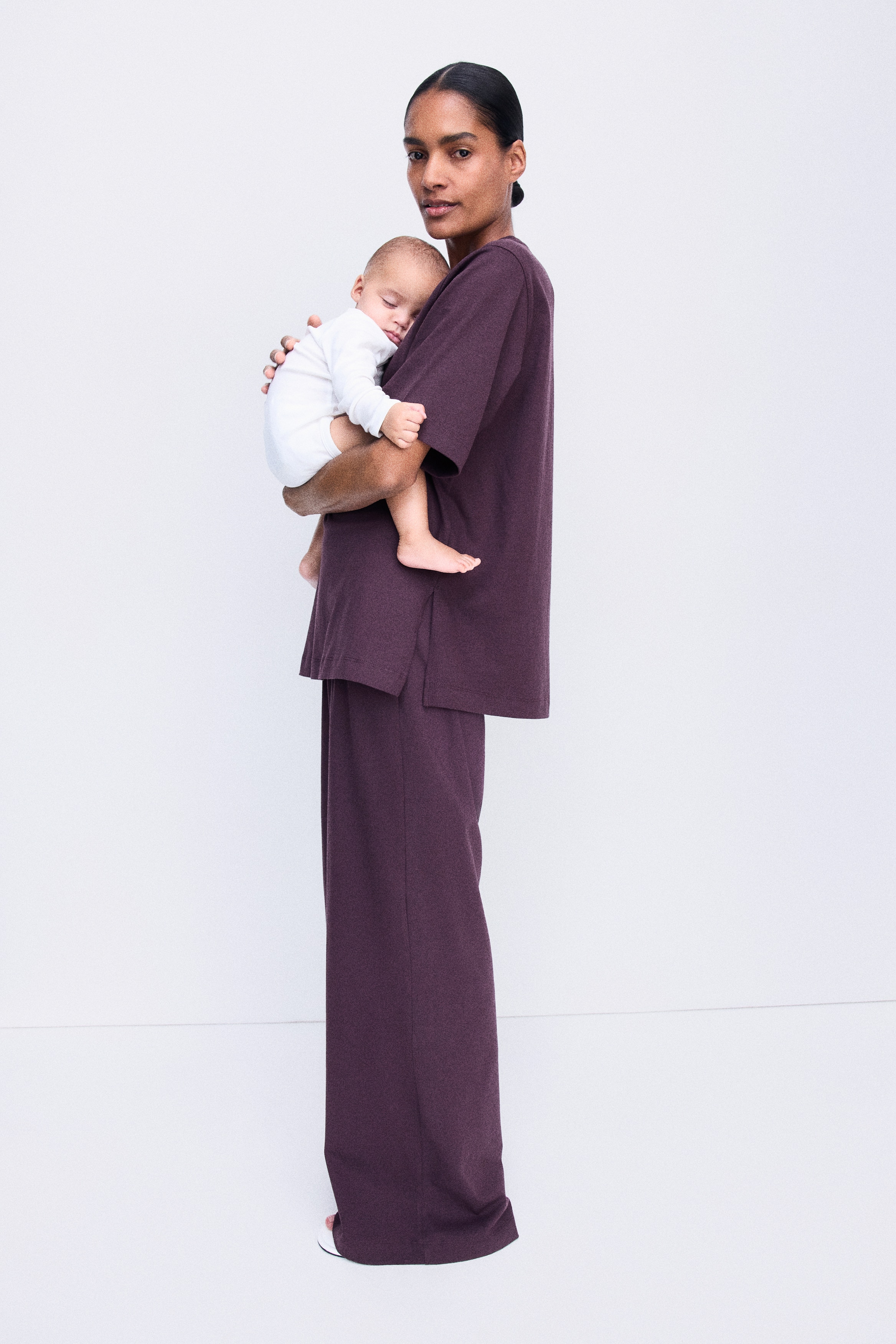 MAMA Before & After 2-piece set - Dark purple/Black/Khaki green/Dark dusty pink/Light beige
