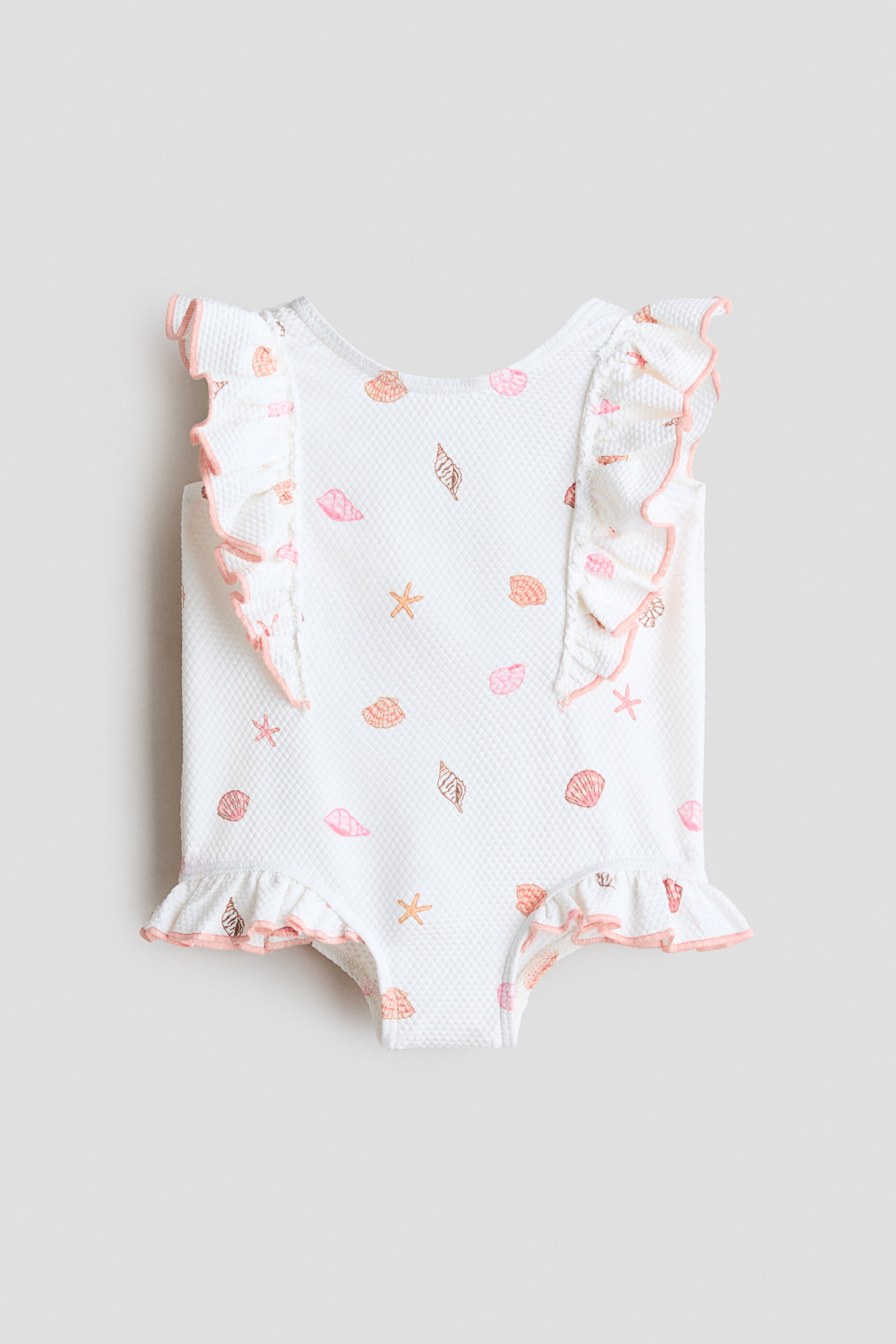 Grotere afbeelding bekijken: Badpak met volants - Wit/schelpen - KINDEREN | H&M NL 1