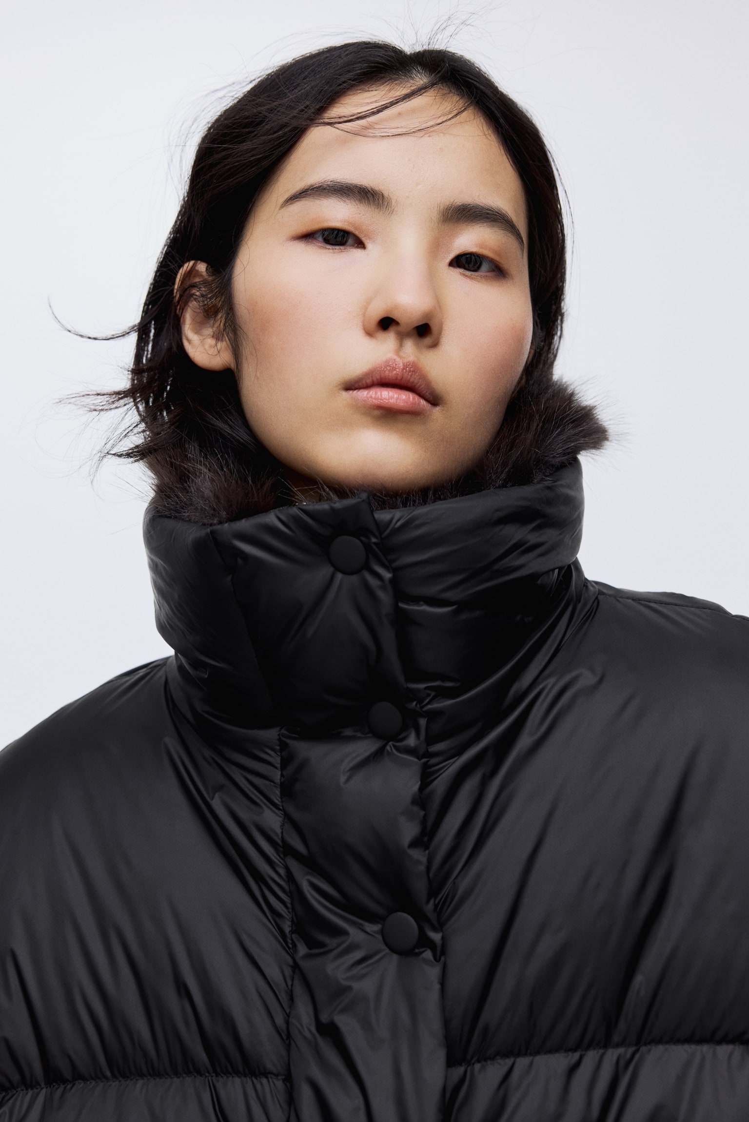 Down puffer jacket - Black - 1