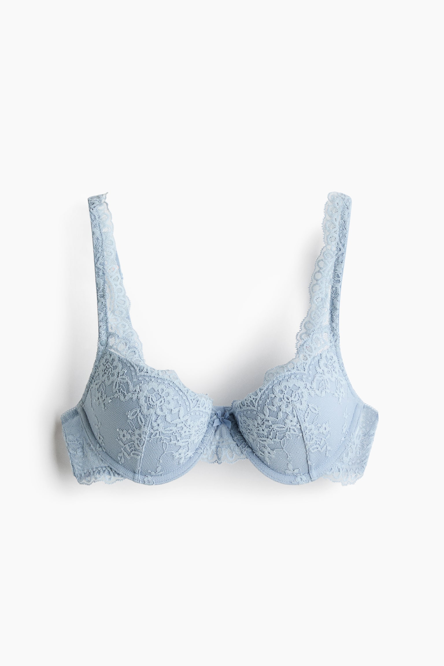 Lace Push-Up Bra - Light dusty blue/Light pink/Rust brown/Cream/Light pink/Black