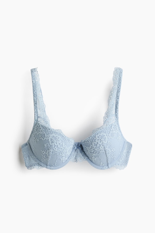 Lace Push-Up Bra - Light dusty blue/Rust brown/Light pink/Black/Cream/Light pink - 1