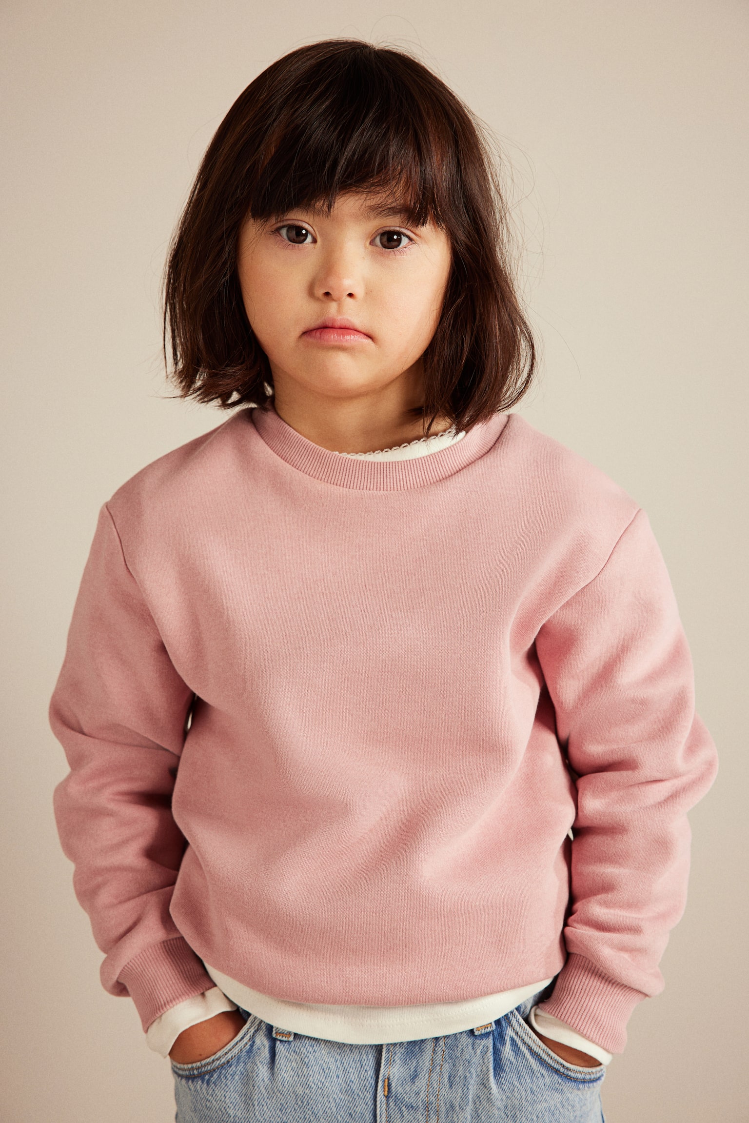 Sweater - Light pink/Dark grey/Hearts/Light green/Dusty purple/Light grey marle - 2