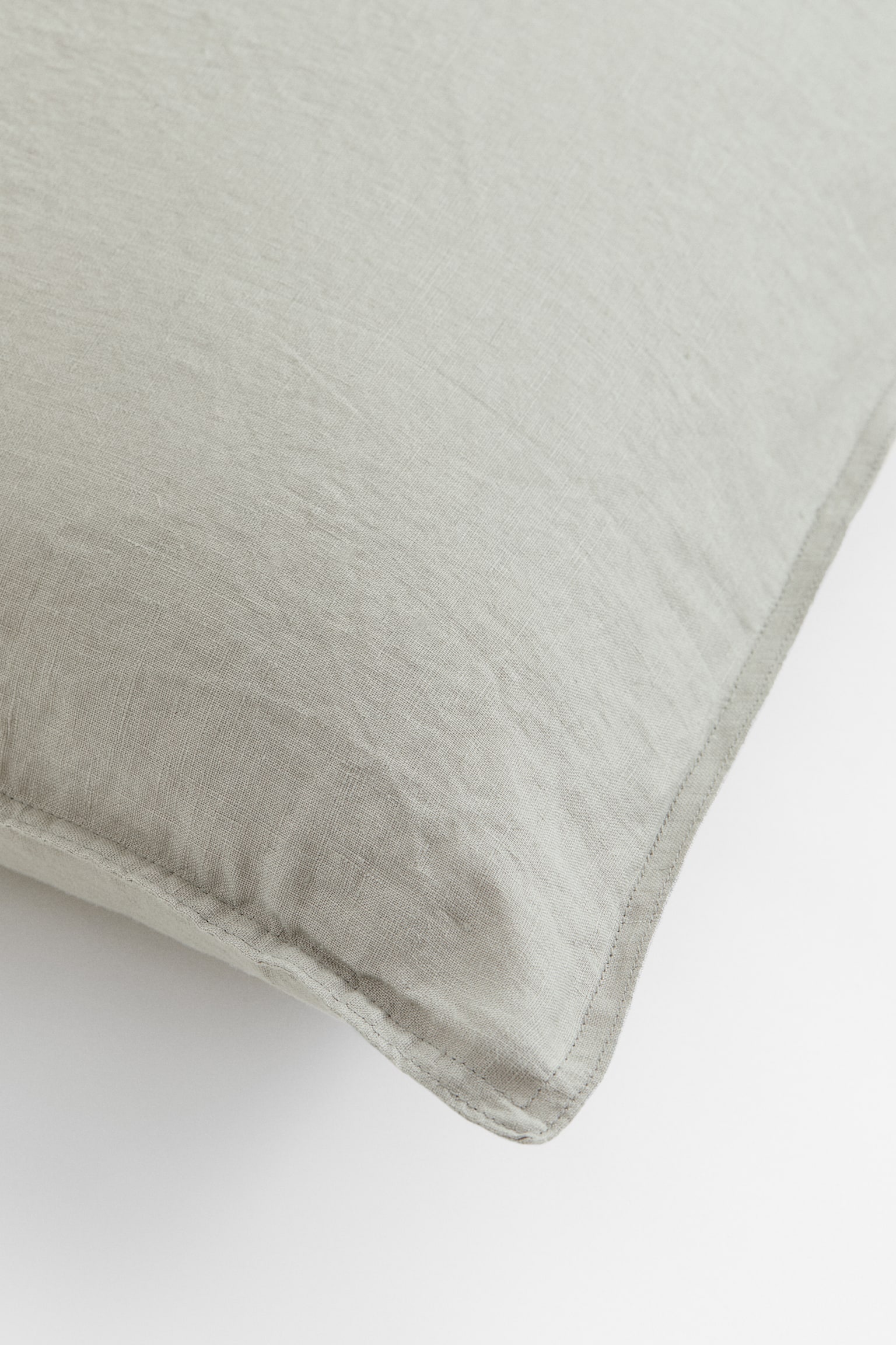 Washed linen pillowcase - Sage green/White/Light grey/Beige/Mocha beige/Blue/Dark khaki green/Pink - 2