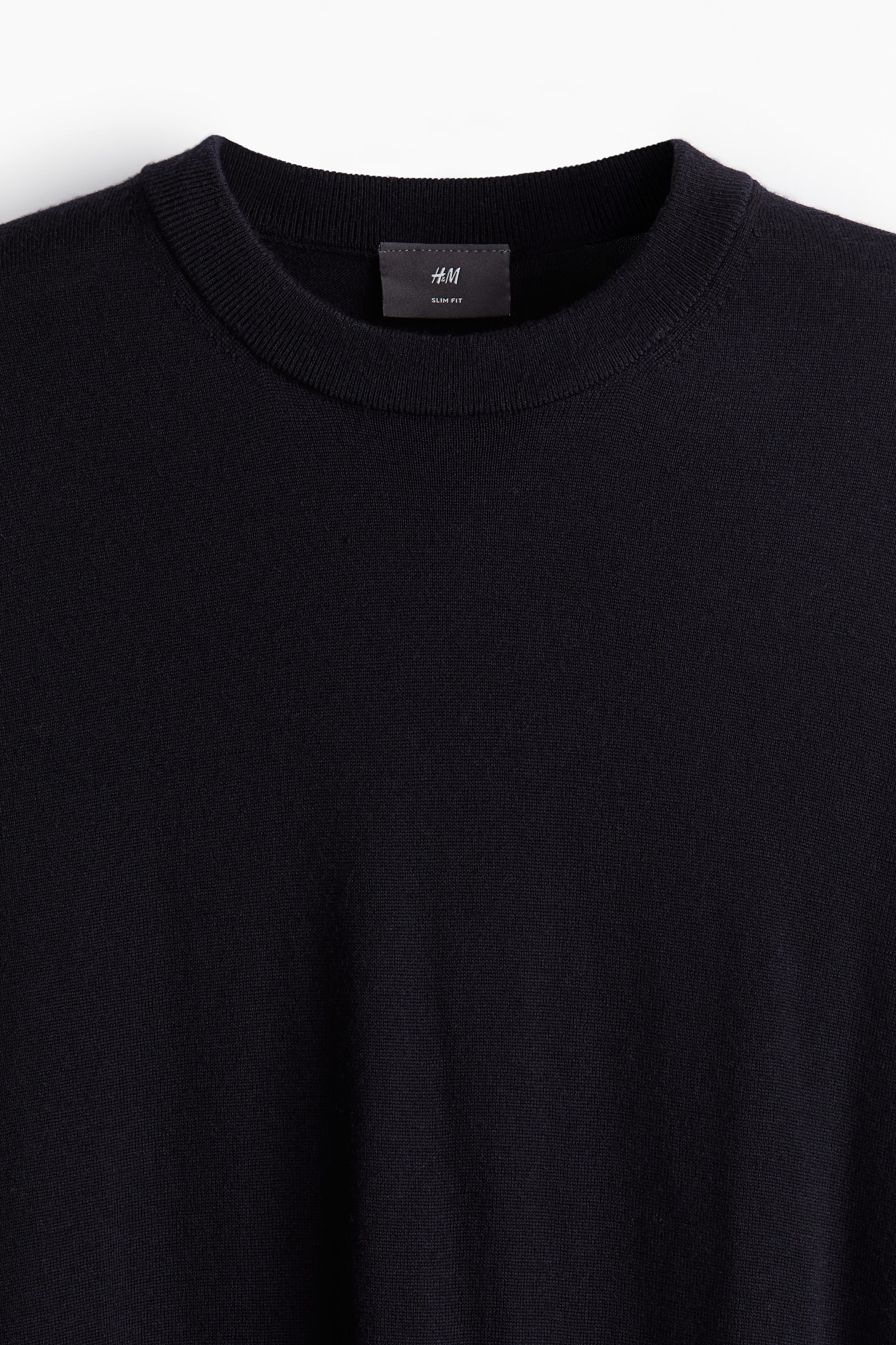 Slim Fit Wool jumper - Navy blue - Men | H&M GB 6