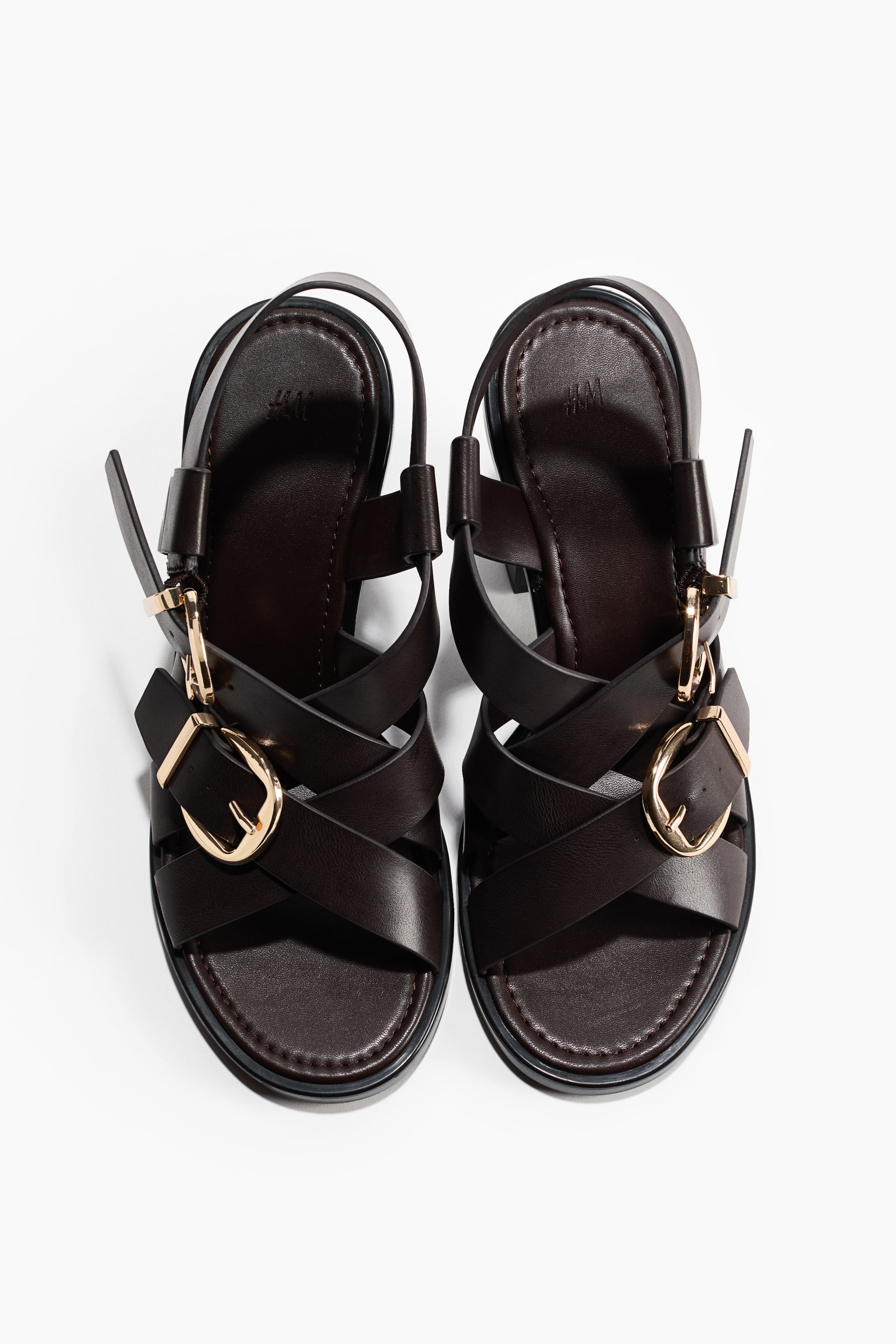 Buckle-Detail Heeled Sandals