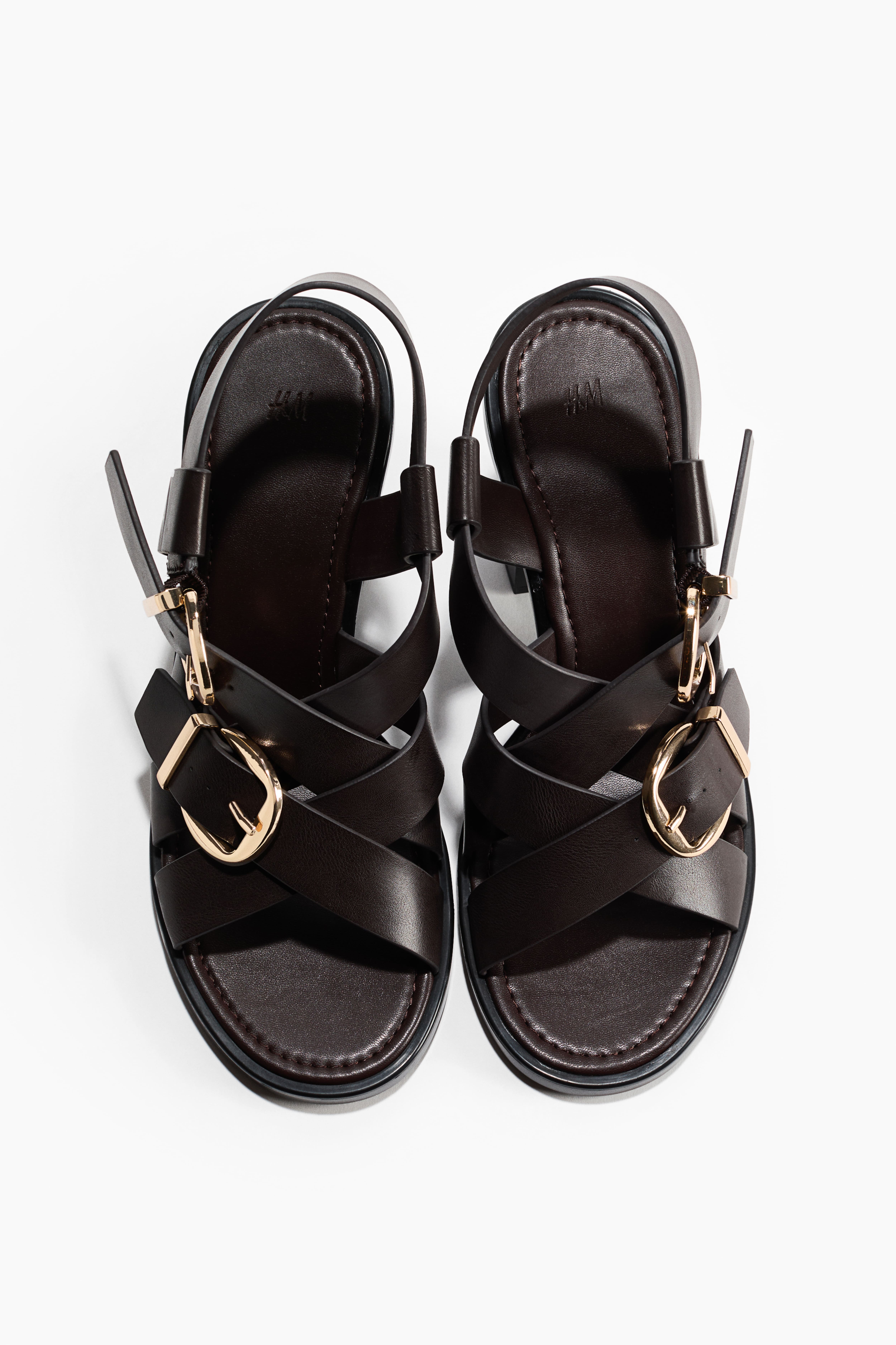 Buckle-Detail Heeled Sandals