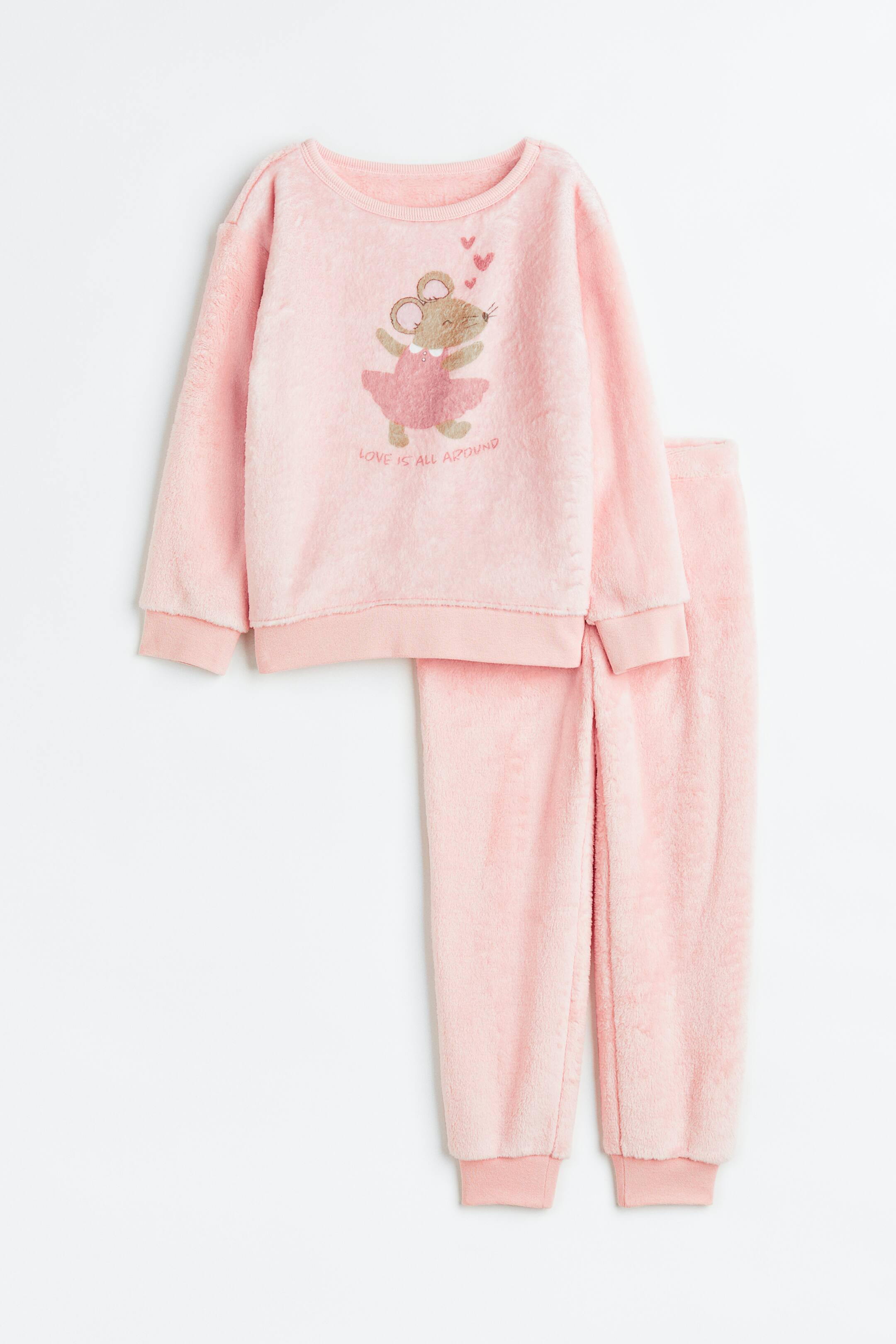 Xem ảnh lớn hơn: Bộ đồ ngủ giả lông cừu - Màu hồng nhạt/Chuột - Kids | H&M VN 1