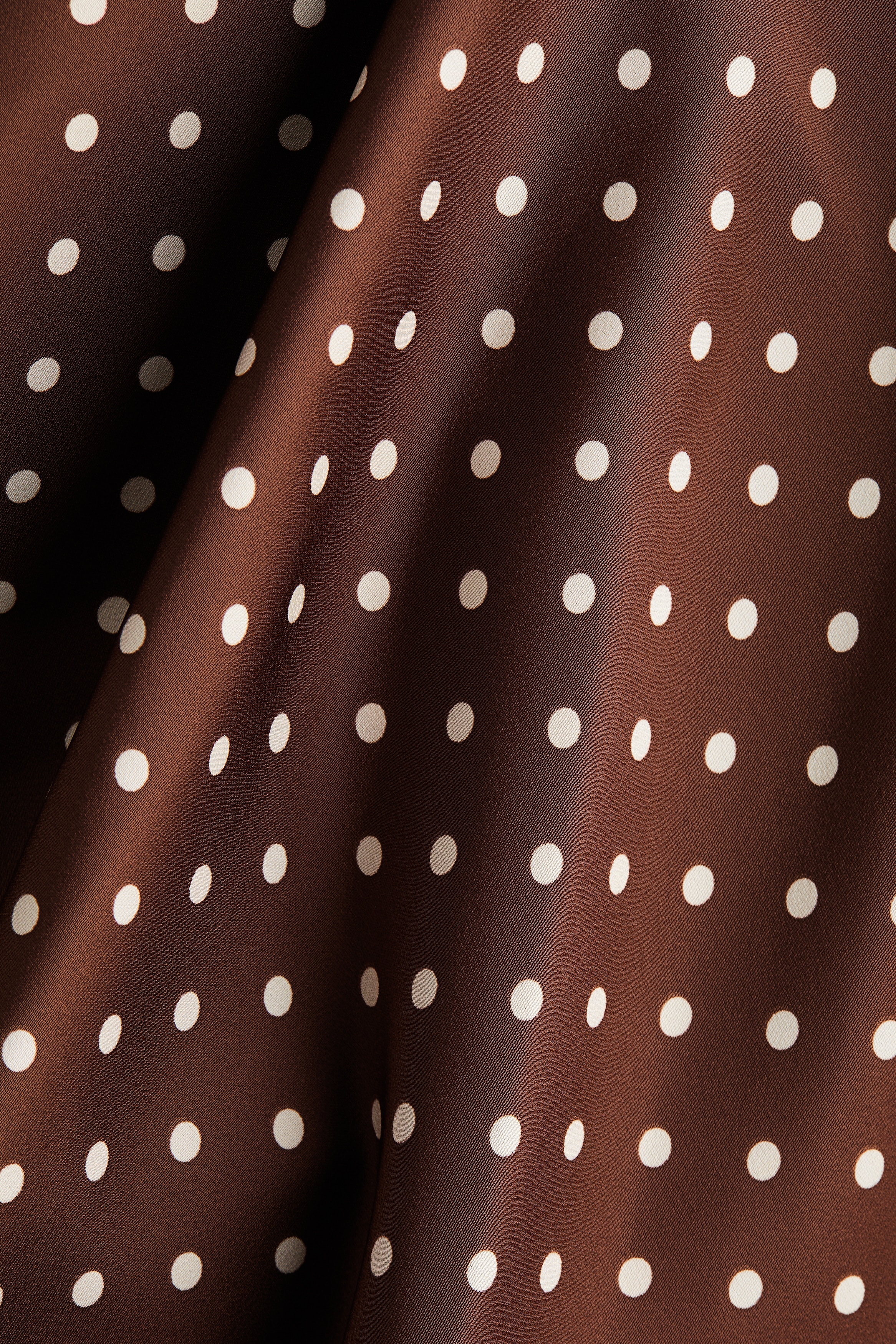 h&m brown polka dot dress Women's Dark brown/polka dot Smocked Strappy Dress