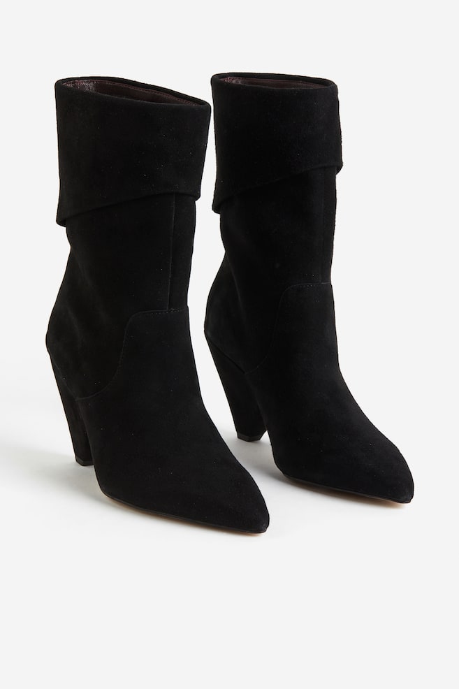 Suede boots - Black/Brown - 2