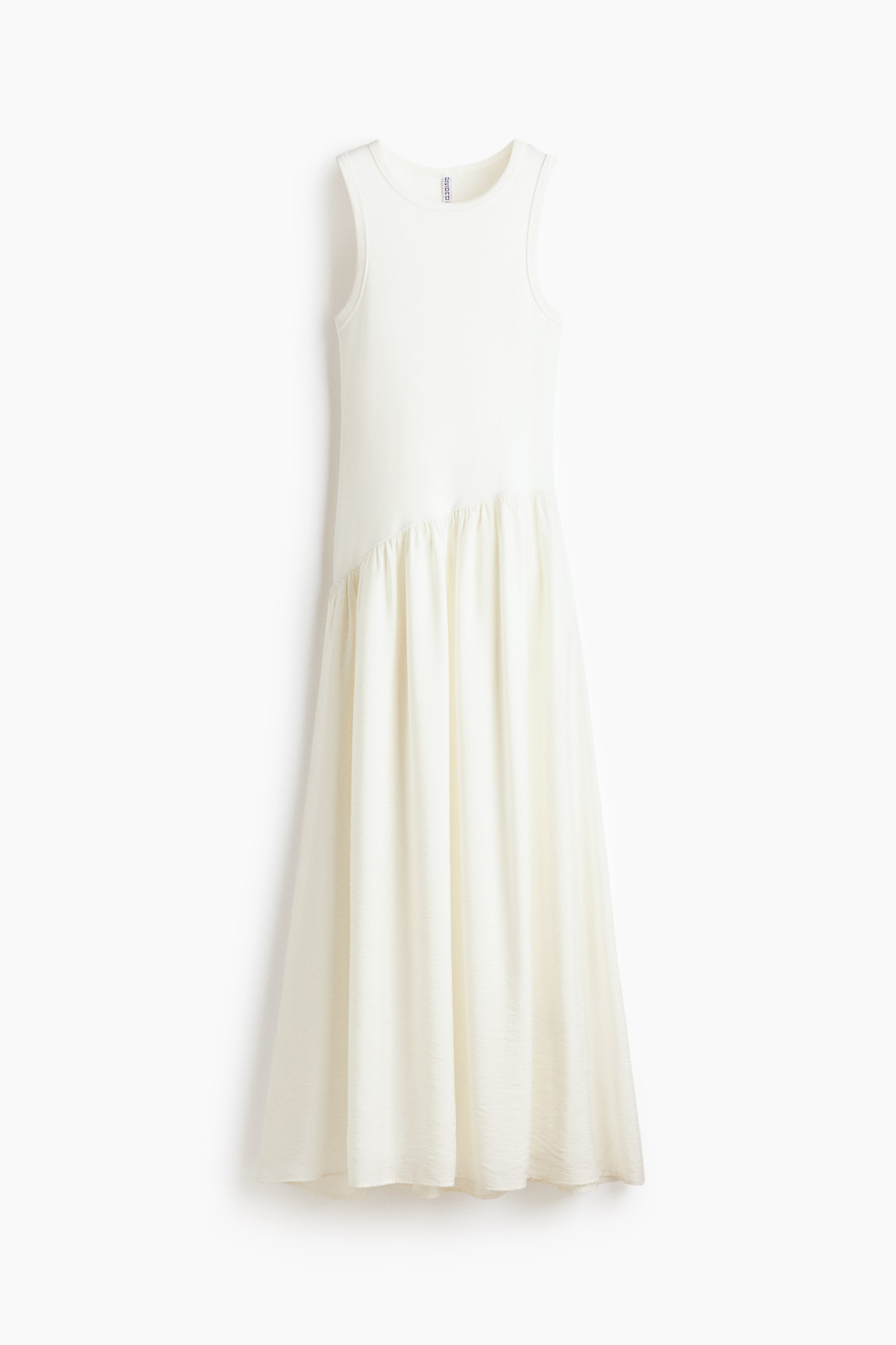 Flared-skirt dress - Cream/Black/Bright blue/Khaki green - 2
