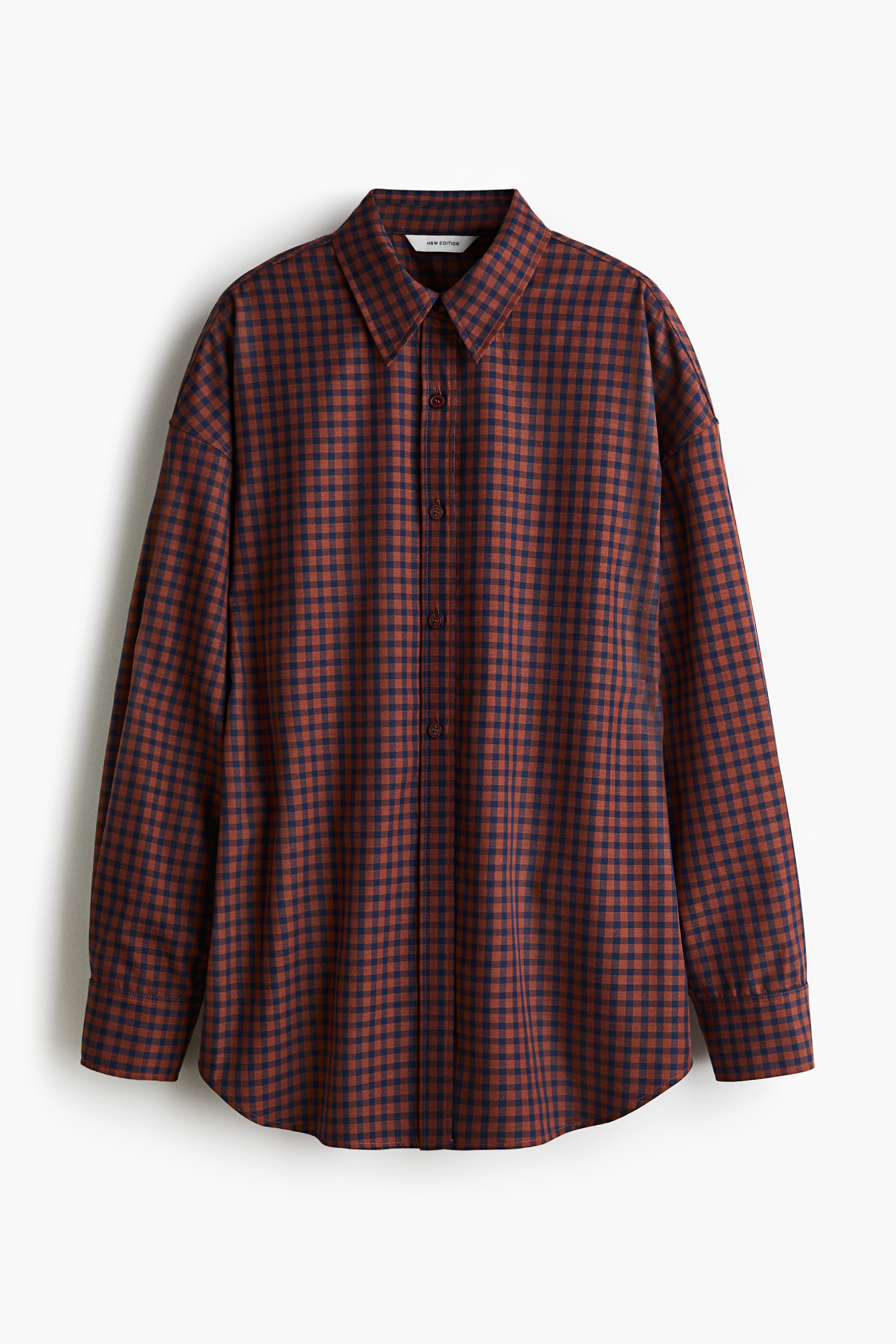 H & M - プリーツシャツ - レッド