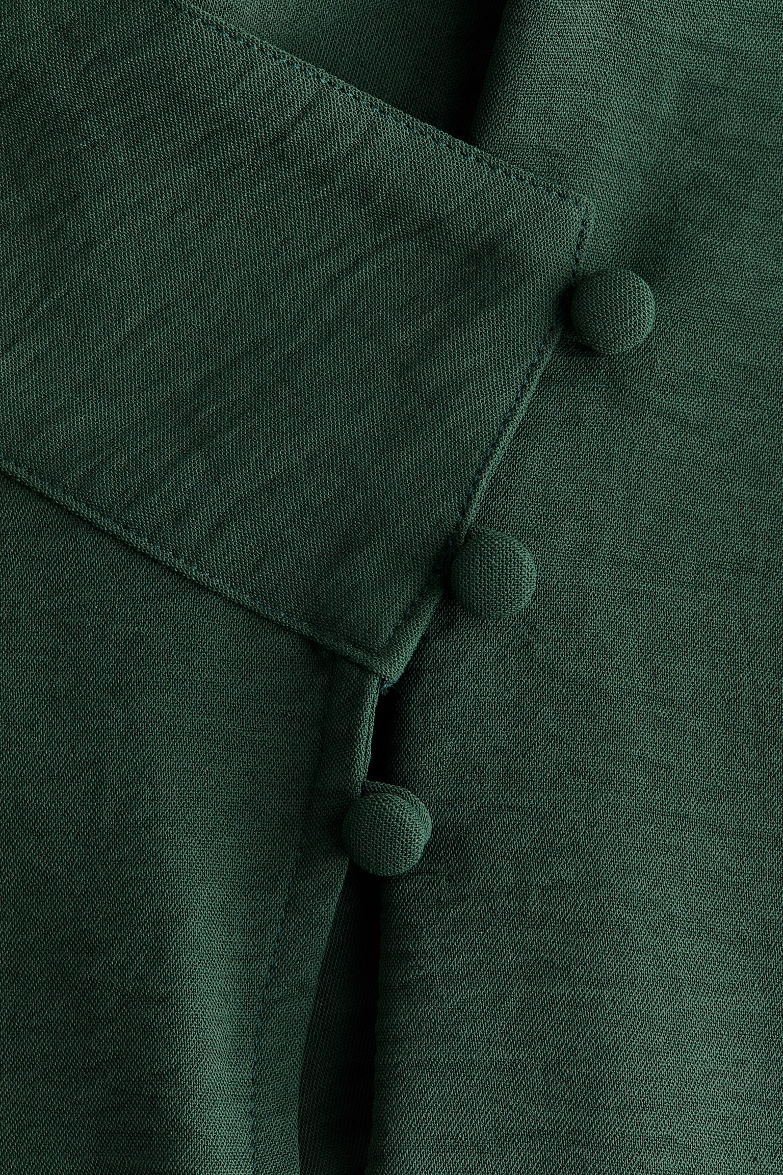 Женский топ H&M Button-Detail Top, цвет: Тёмный зелёный — фото 5