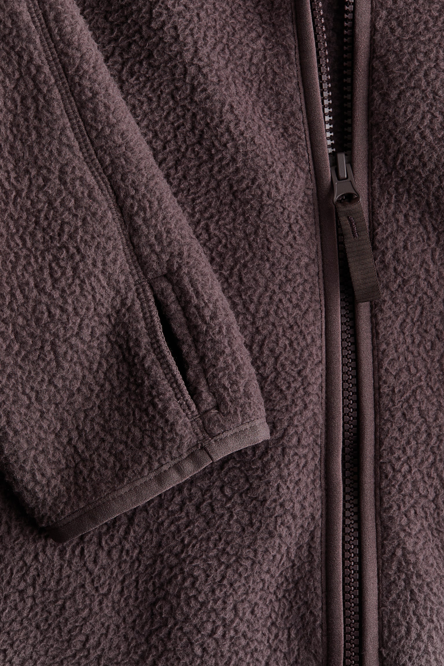 Женская куртка H&M Move Teddy Fleece Activewear, цвет: Тёмный меланжевый — фото 6