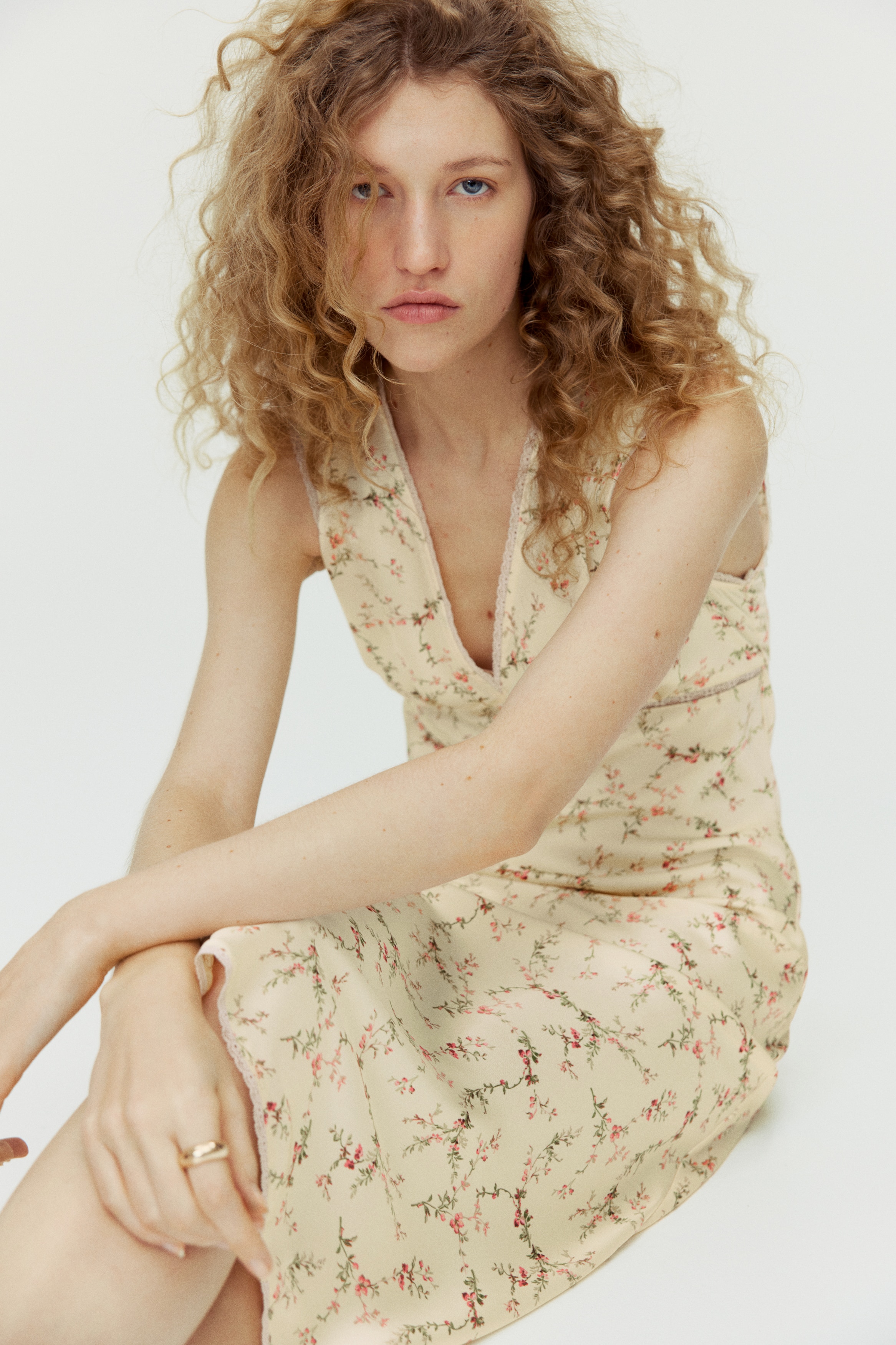 Women's Dark brown Sleeveless Satin Dress | H&M US