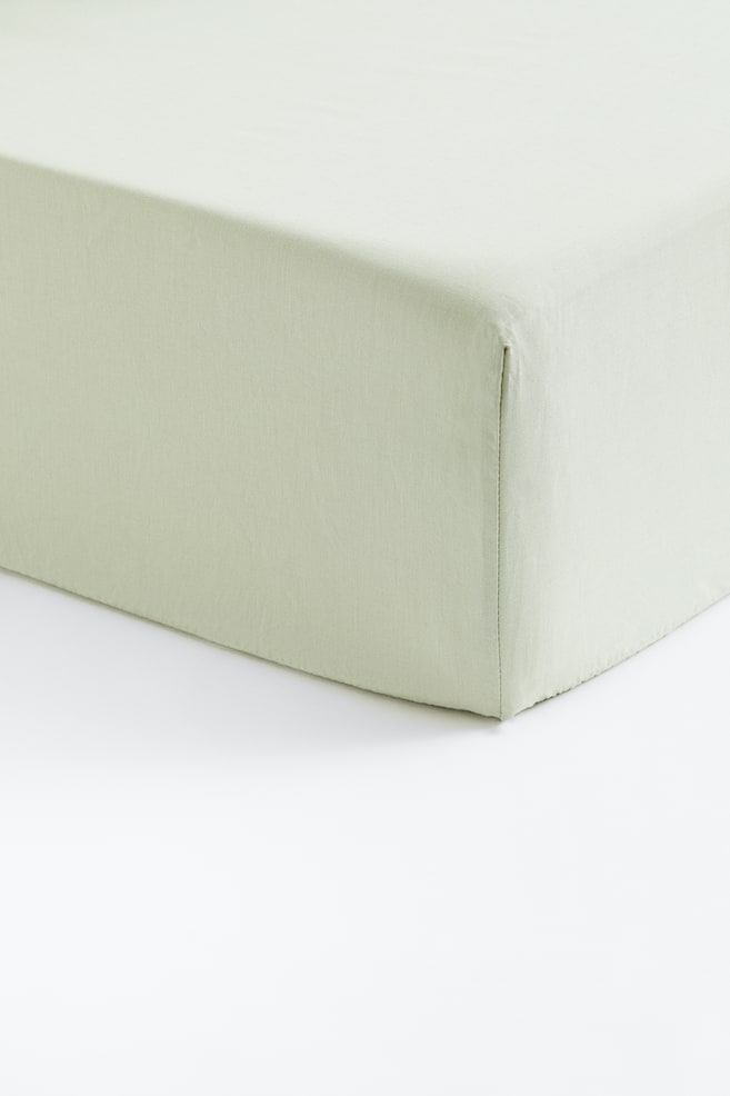 Cot fitted sheet - Light green/Cream/Light pink/Light grey - 1