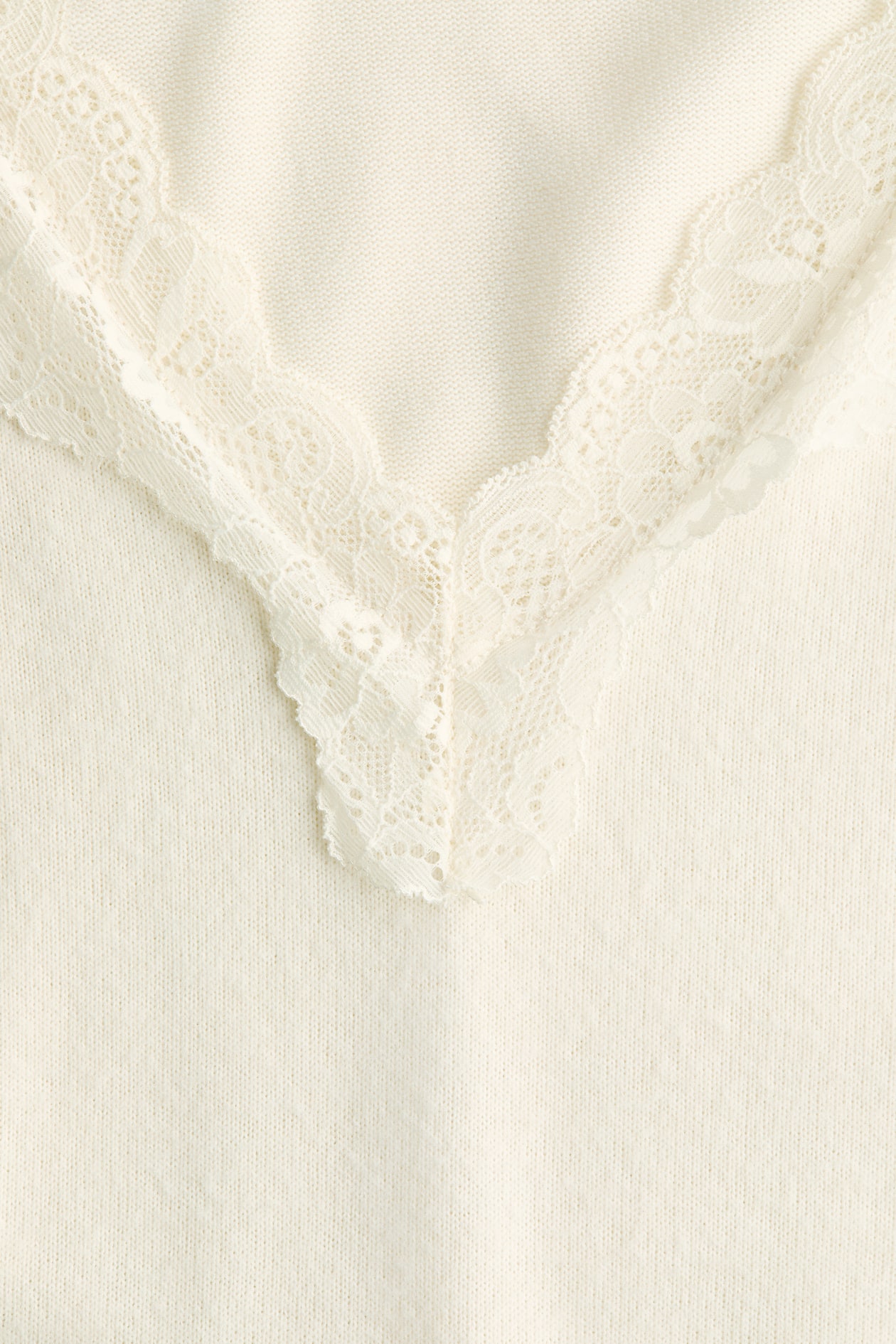 Lace-Trimmed Knit Top - image 3